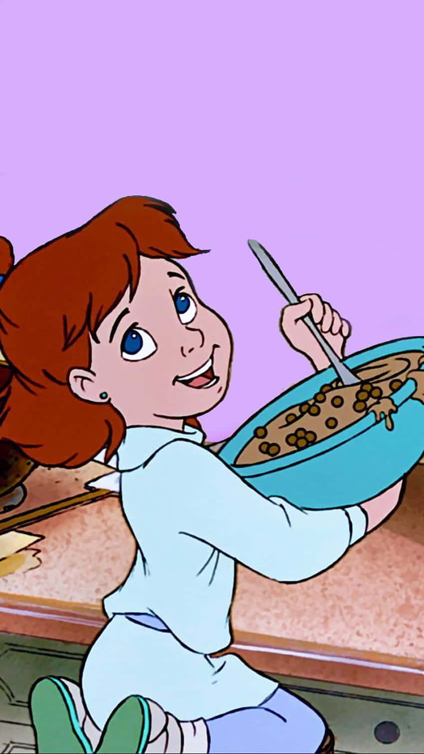 Oliver and company, red hair, chocolate cereal, HD Phone Wallpaper