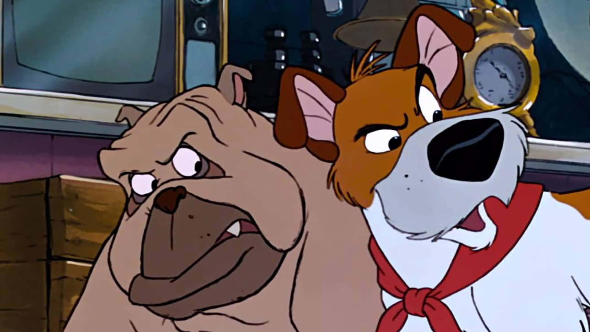 Oliver and company, bulldog, terrier, Full HD Desktop Wallpaper