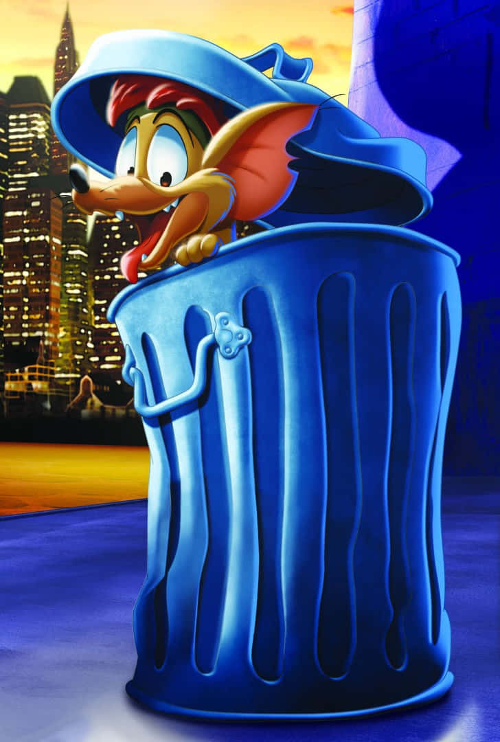 Oliver and company, red hair, blue hat, SD Phone Wallpaper