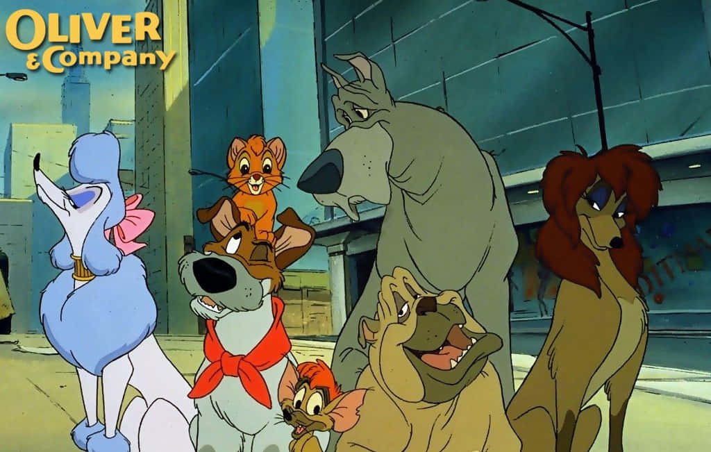 Oliver and Company, animated film, dogs, SD Desktop Wallpaper