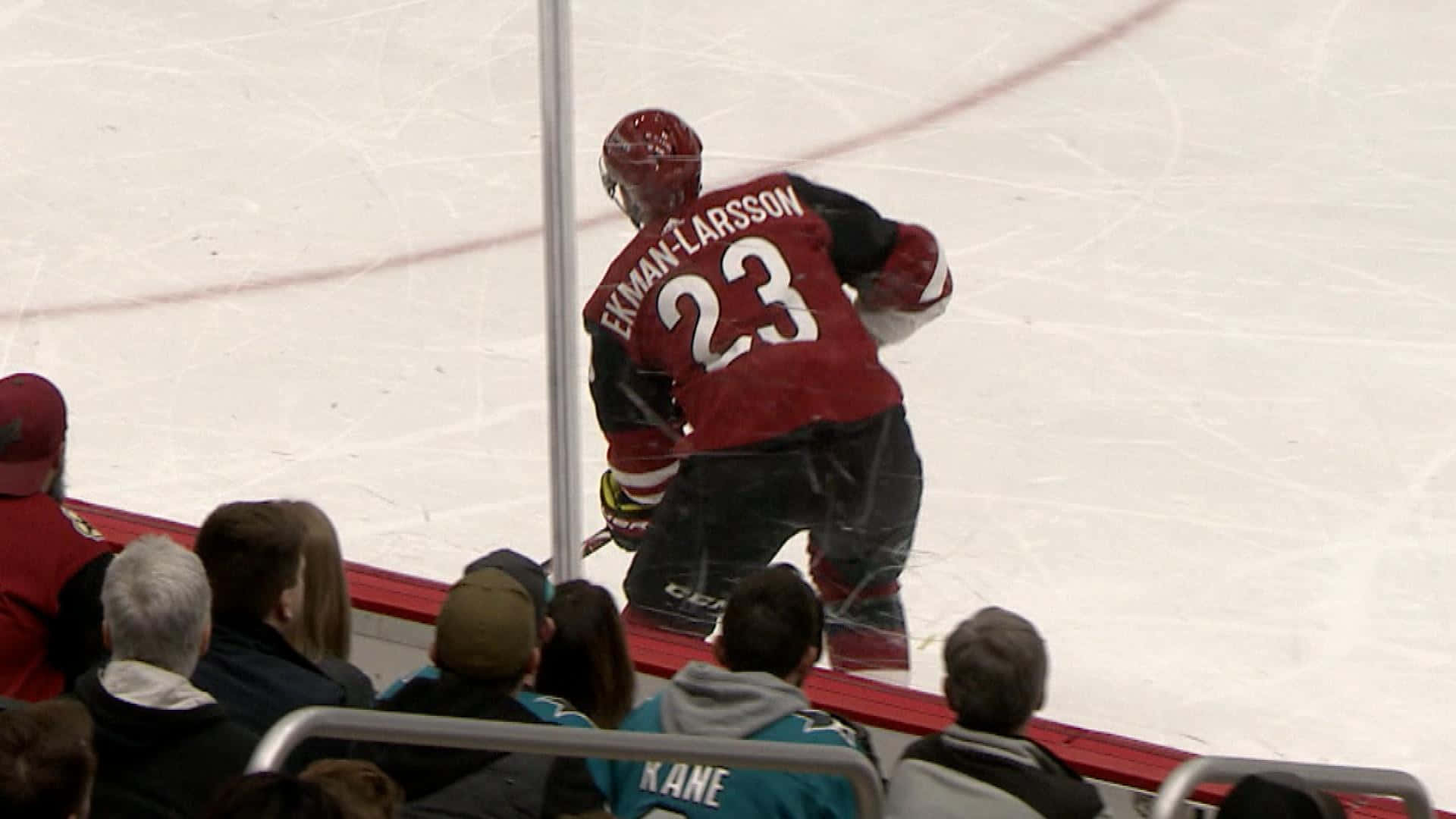 Oliver Ekman Larsson, number 23, ice, Full HD Desktop Wallpaper