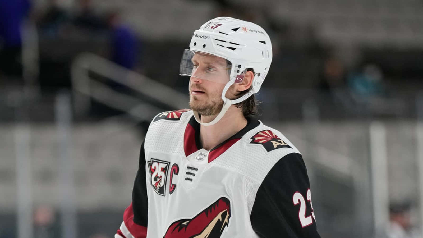Oliver Ekman-Larsson, number 23, white and black uniform, HD Desktop Wallpaper