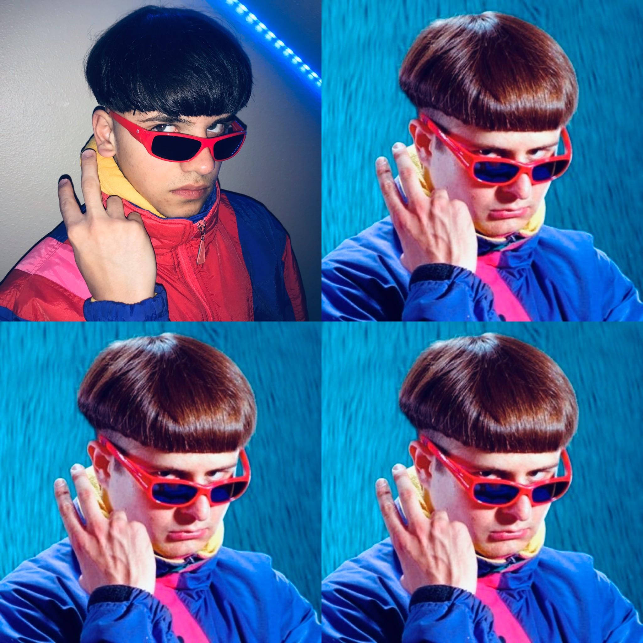 Oliver Tree, 80s-style jacket, red sunglasses, Full HD Desktop Wallpaper