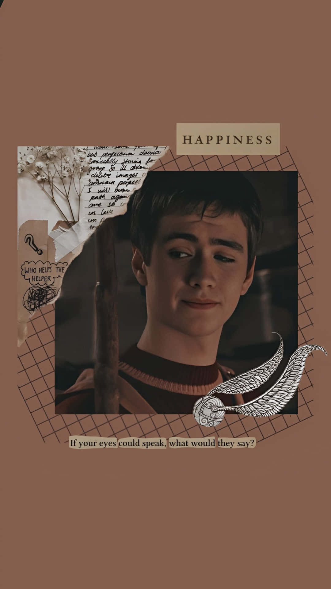 Oliver Wood, happiness quote, handwritten notes, Full HD Phone Wallpaper