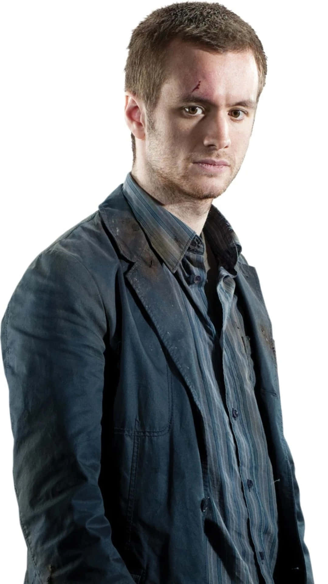 Oliver Wood, dark blue jacket, striped shirt, Full HD Phone Wallpaper