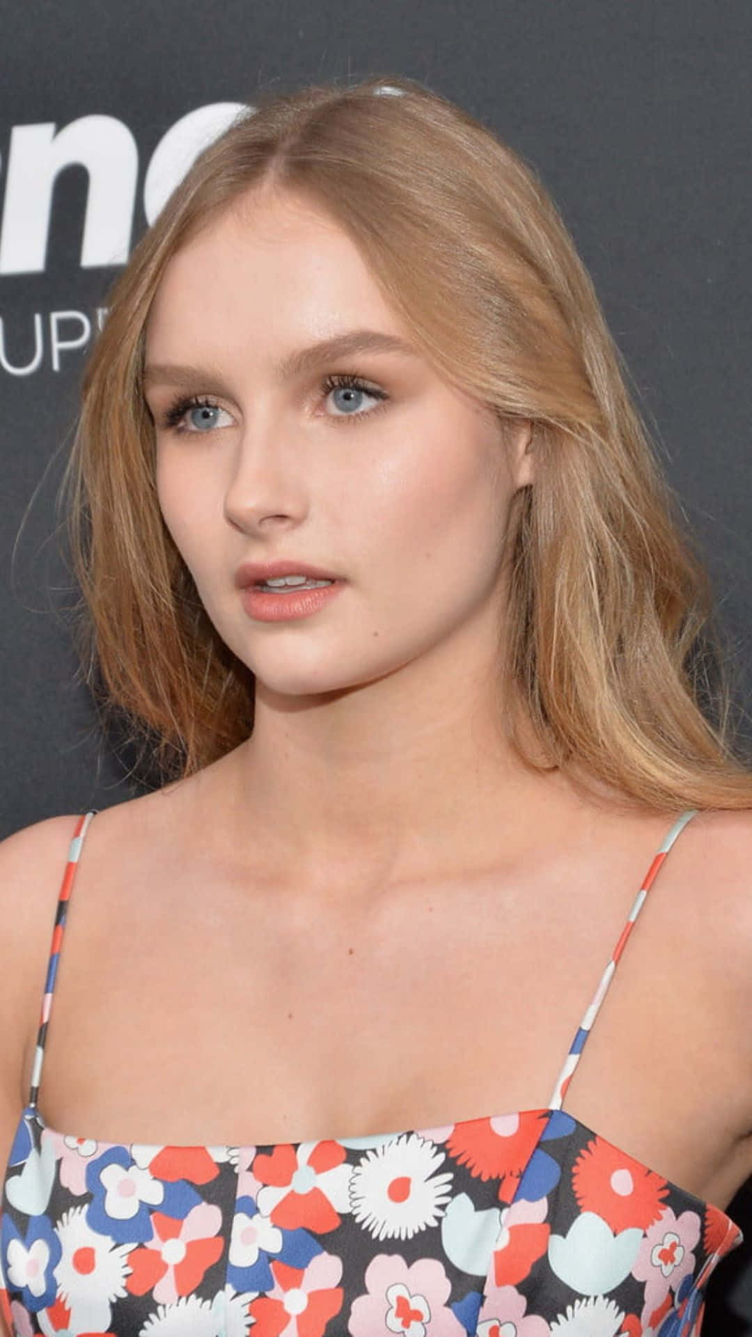Olivia Dejonge, floral-patterned top, blonde hair, Full HD Phone Wallpaper