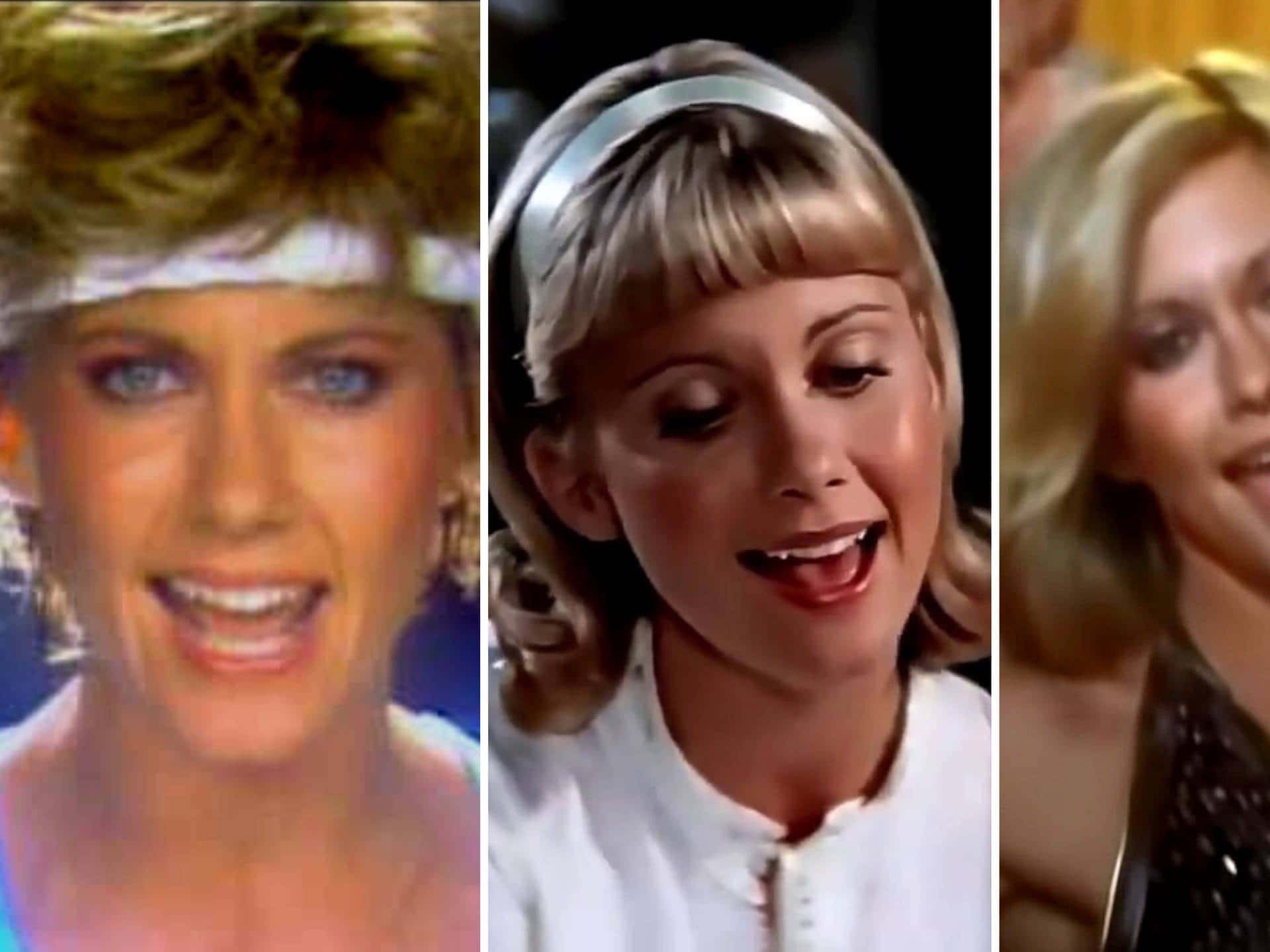 Olivia Newton John, 80s, blonde hair, Full HD Desktop Wallpaper