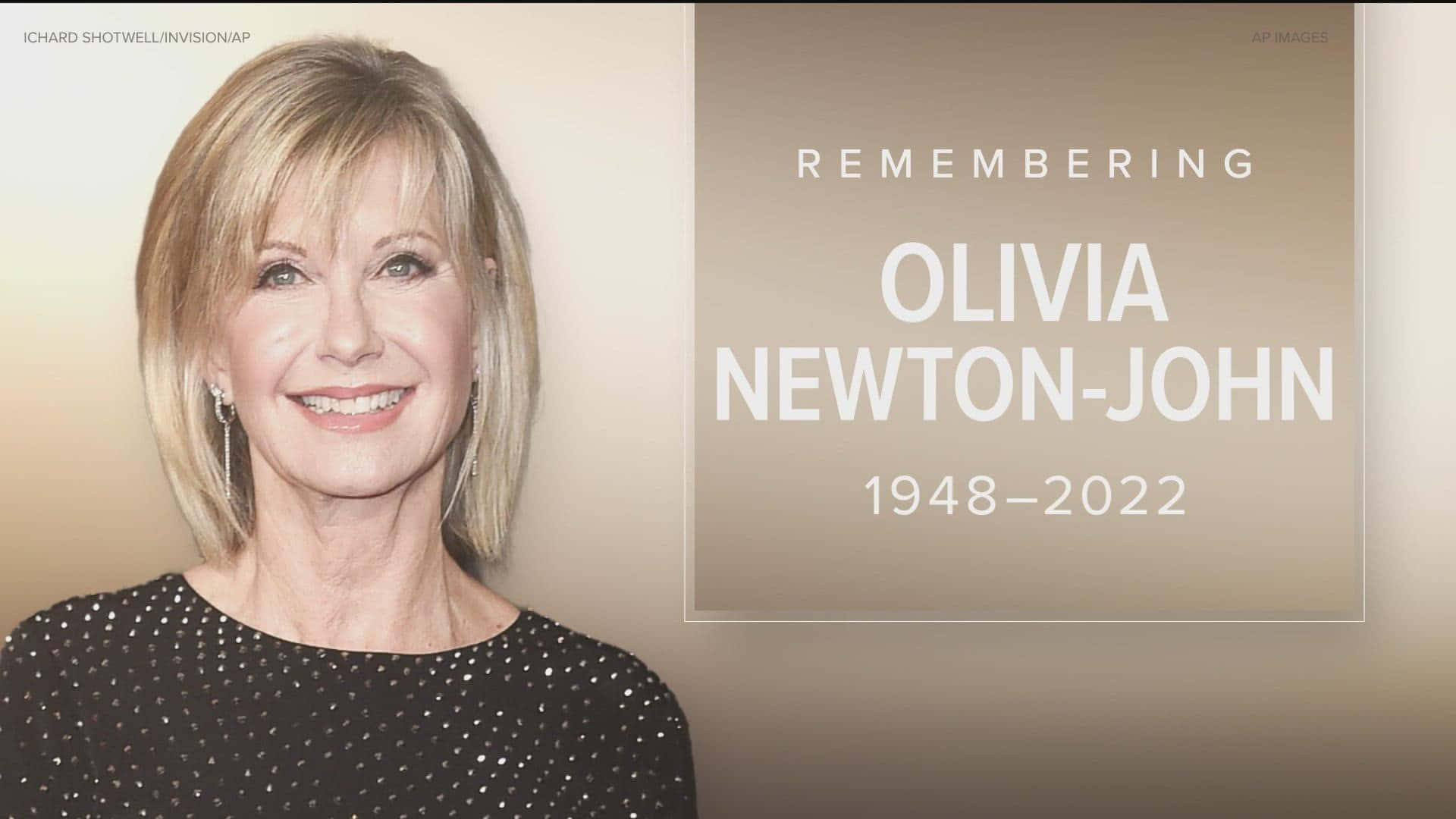 Olivia Newton John, 1948-2022, memorial text, Full HD Desktop Wallpaper