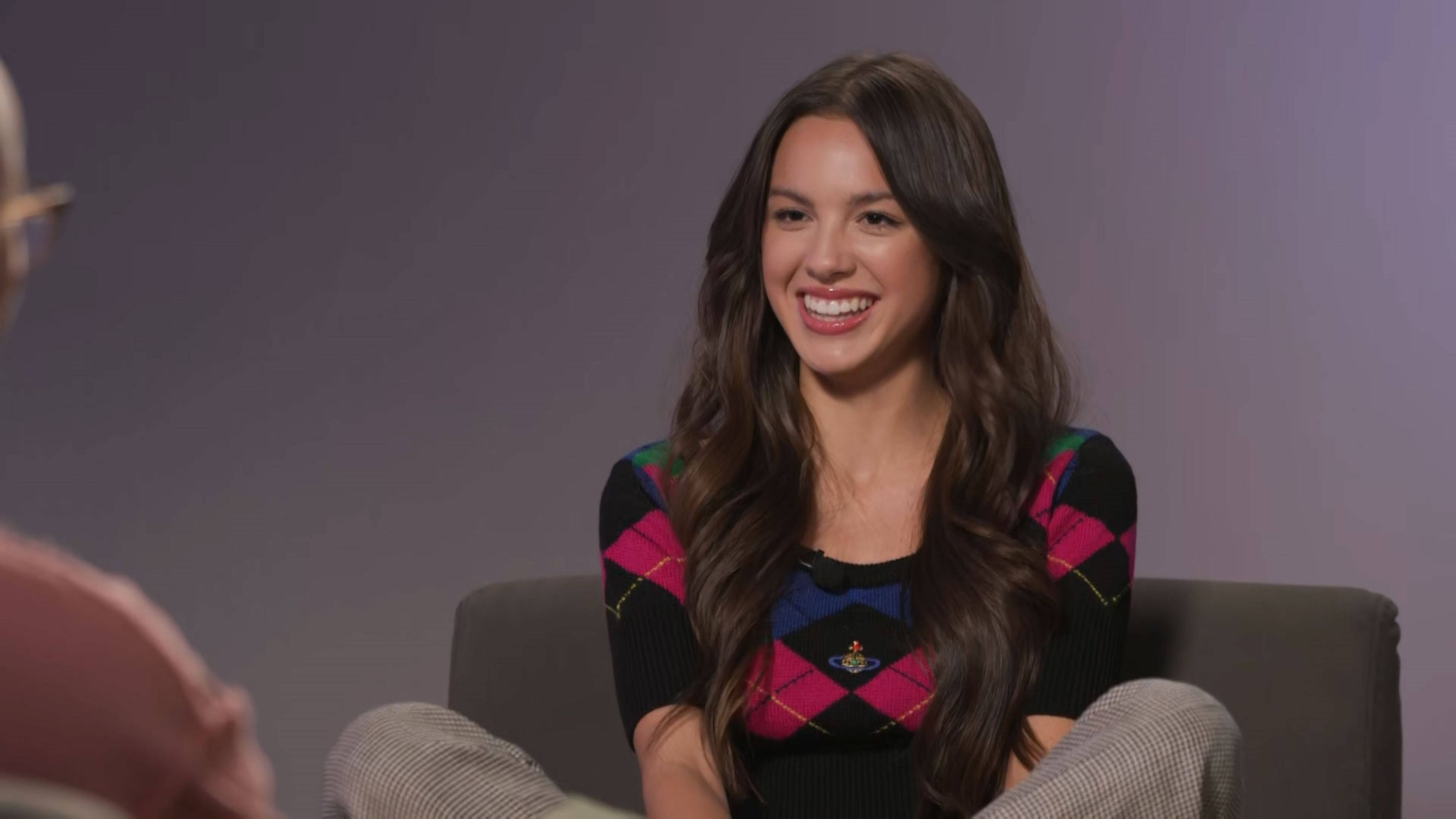 Olivia Rodrigo, Happy People, colorful argyle sweater, 5K Desktop Wallpaper