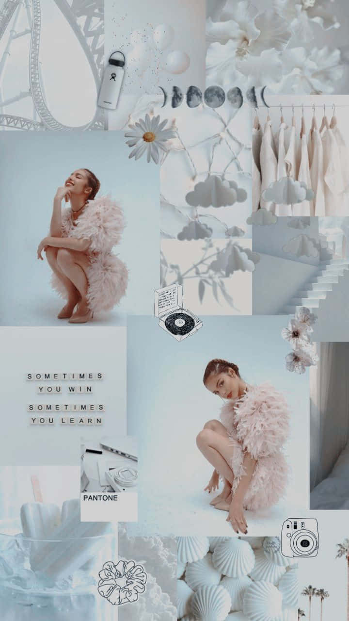 Olivia Rodrigo, pastel collage, fluffy pink outfit, HD Phone Wallpaper