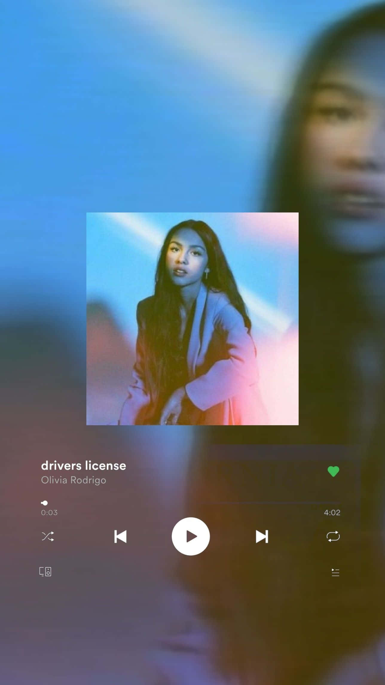 Olivia Rodrigo, drivers license, vibrant blue pink lighting, Full HD Phone Wallpaper