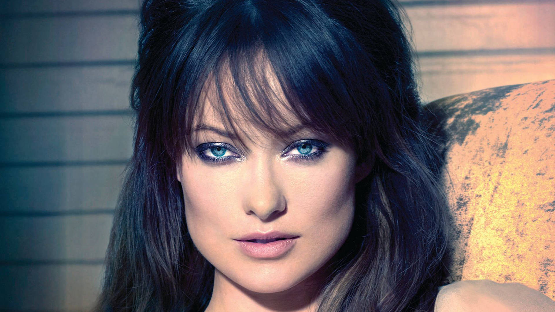 Olivia Wilde, blue eyes, dark hair, Full HD Desktop Wallpaper