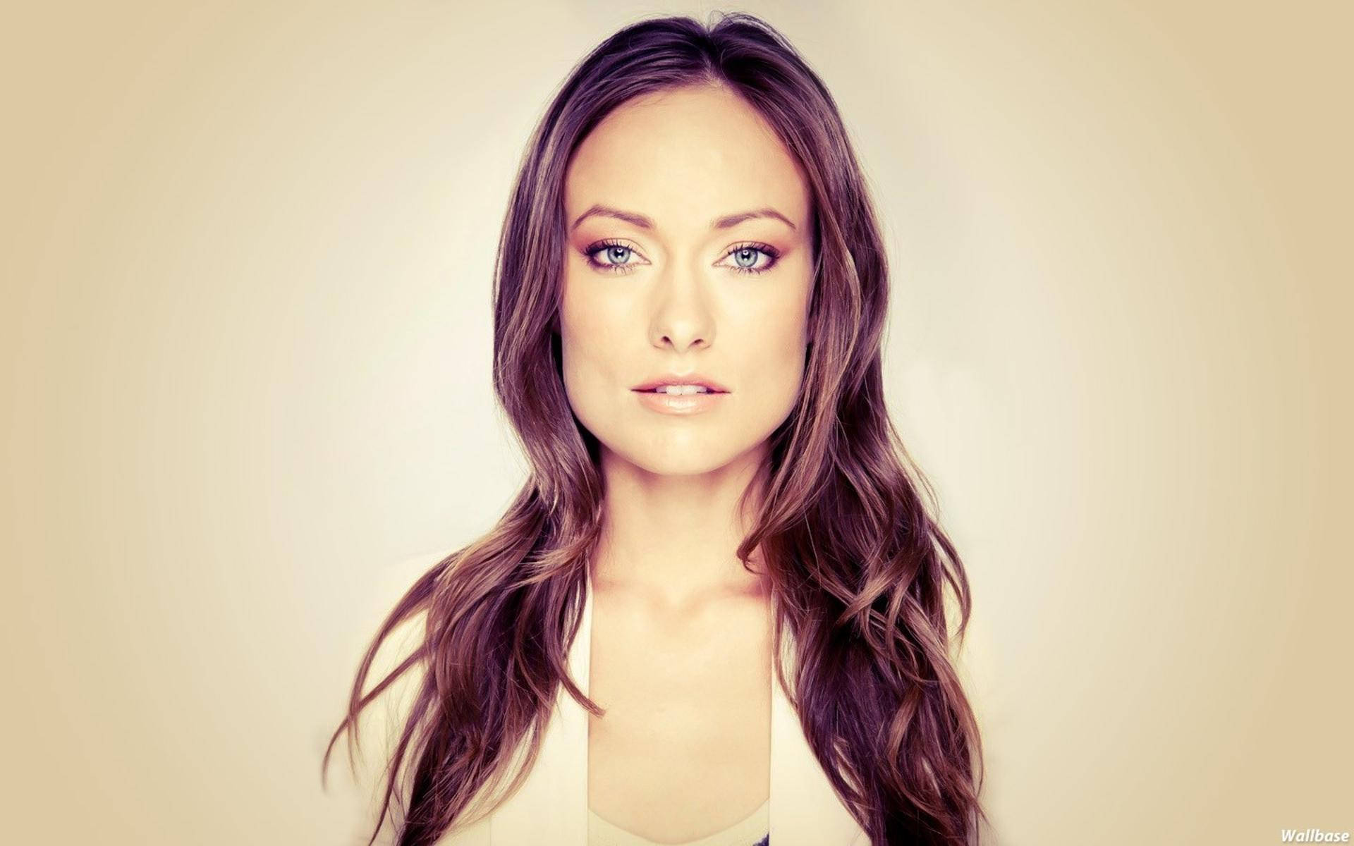 Olivia Wilde, sepia, long wavy brown hair, Full HD Desktop Wallpaper