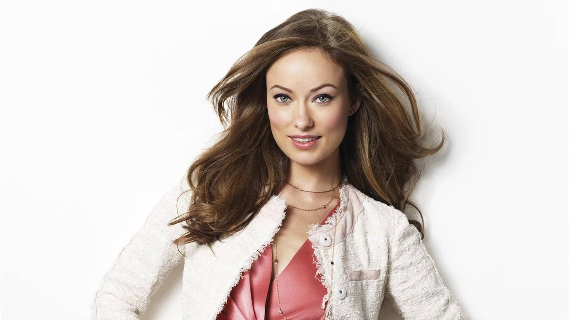 Olivia Wilde, flowing brown hair, white textured jacket, Full HD Desktop Wallpaper