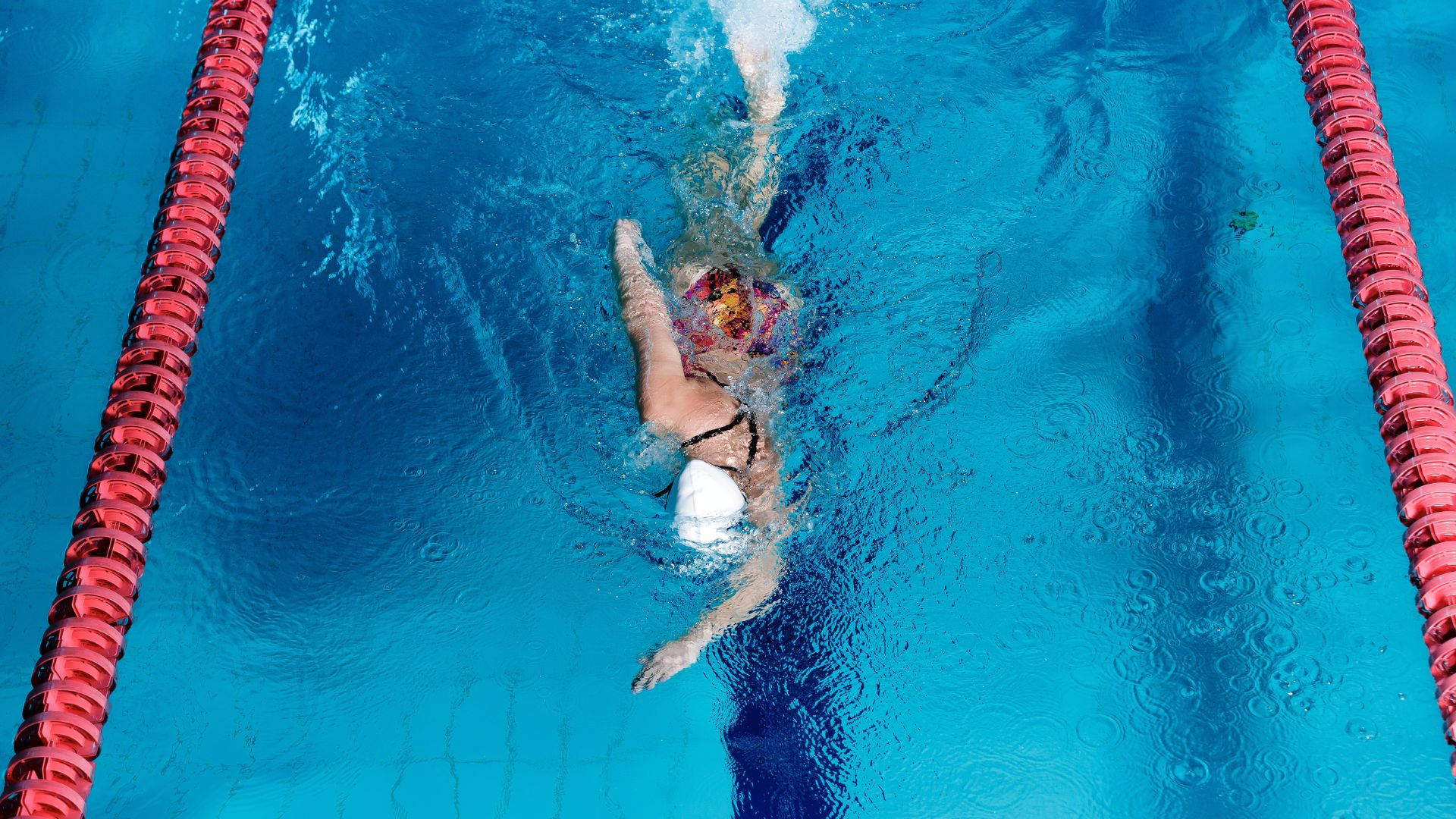 Olympic Sports, swimming, white cap, Full HD Desktop Wallpaper