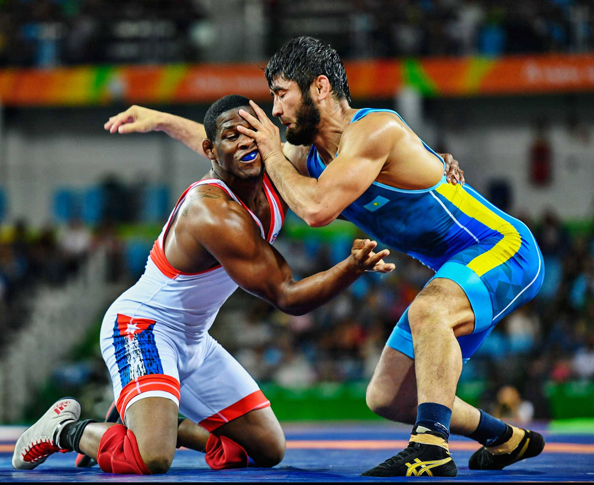 Men's Wrestling, Olympic Sports, blue mat, Full HD Desktop Wallpaper
