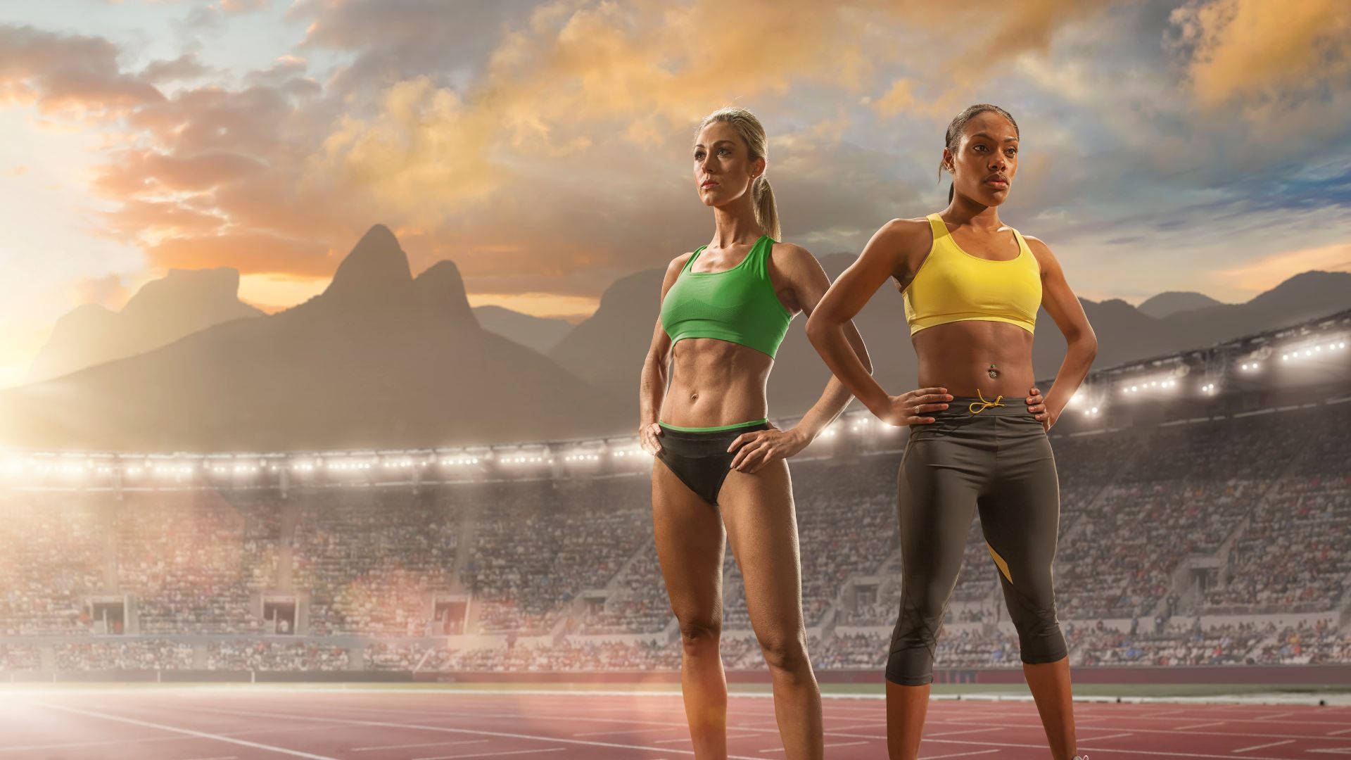 female athletes, Olympic Sports, track, Full HD Desktop Wallpaper