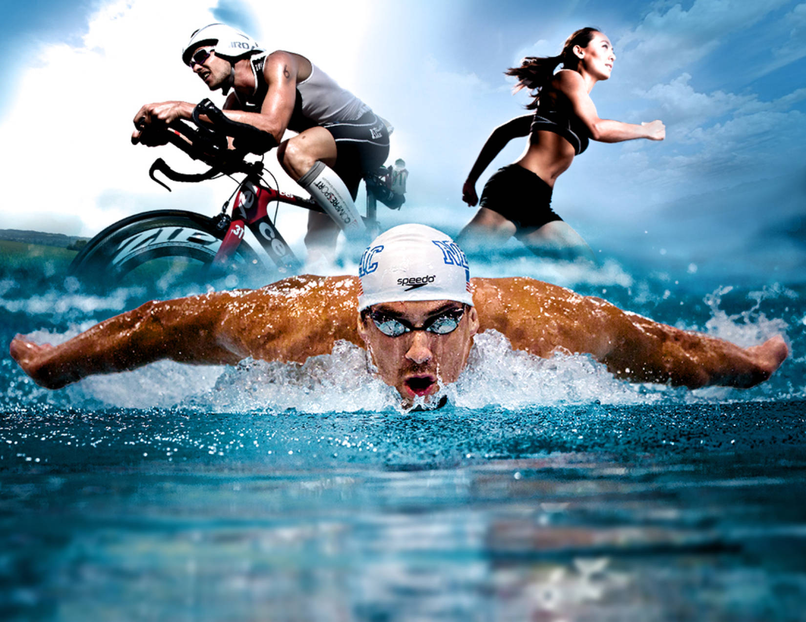 triathlete, swims powerfully, cyclist, HD Desktop Wallpaper