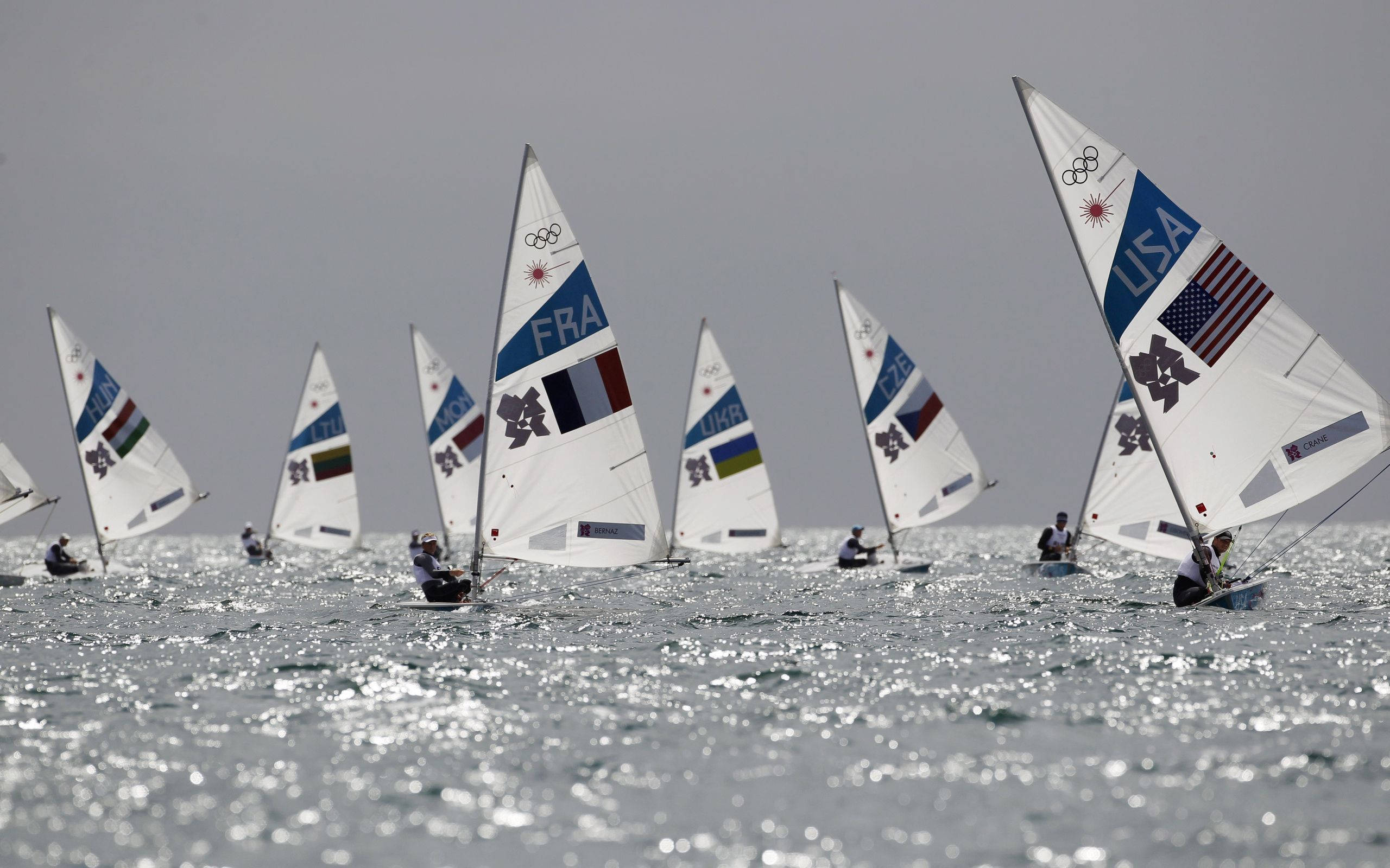 Olympics, sailing, national flags, 2K Desktop Wallpaper