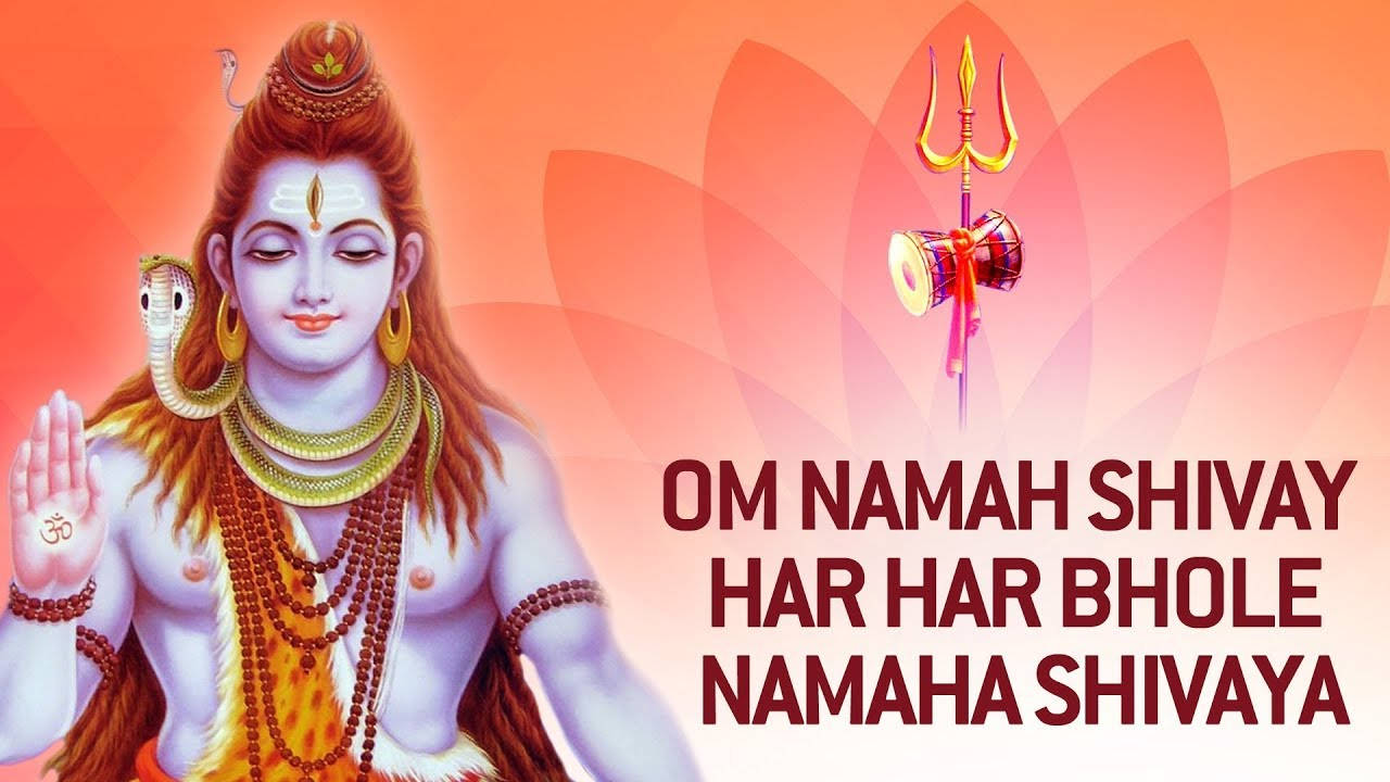 Om Namah Shivaya, snake, trident, HD Desktop Wallpaper