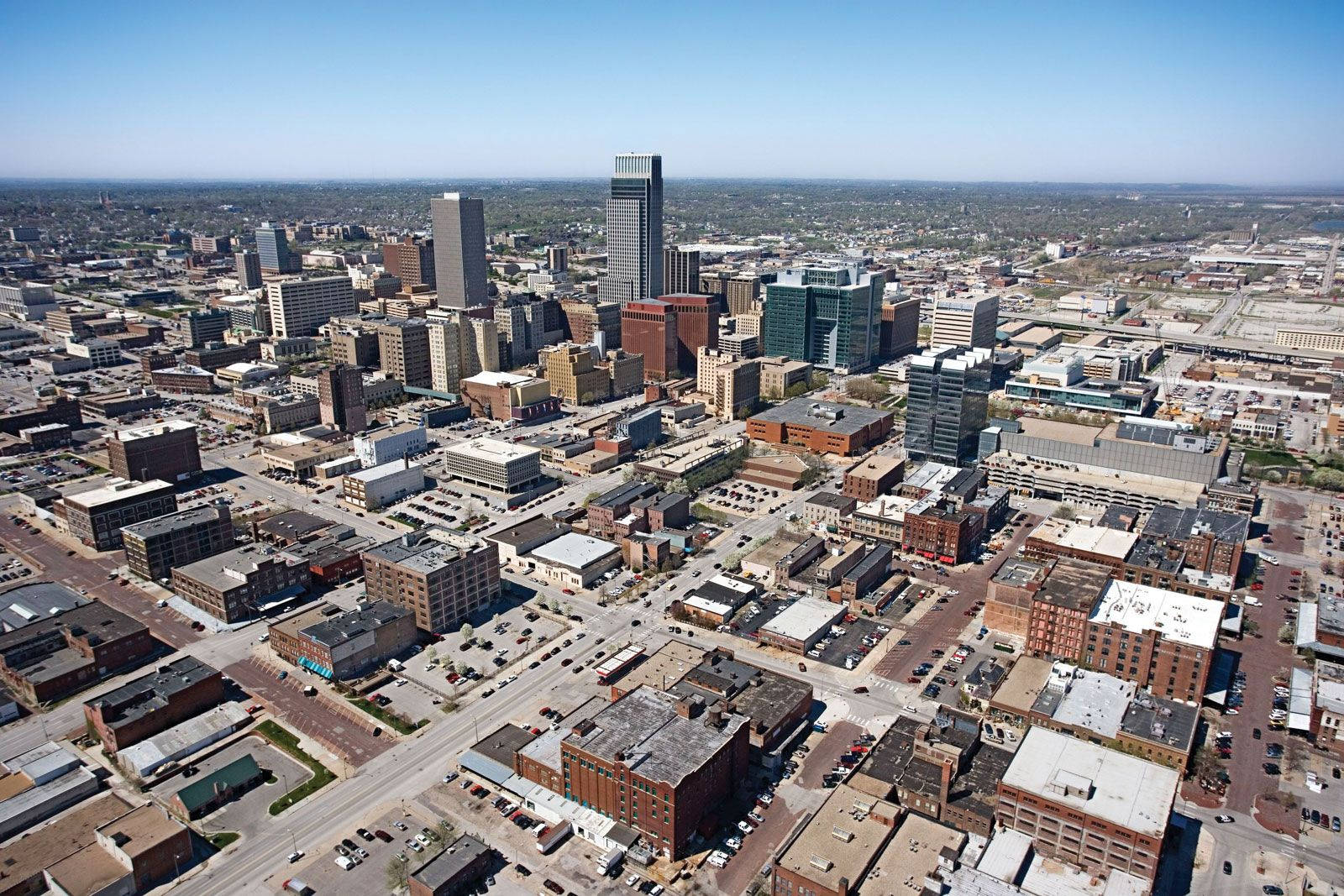 Omaha, cityscape, modern skyscrapers, HD Desktop Wallpaper
