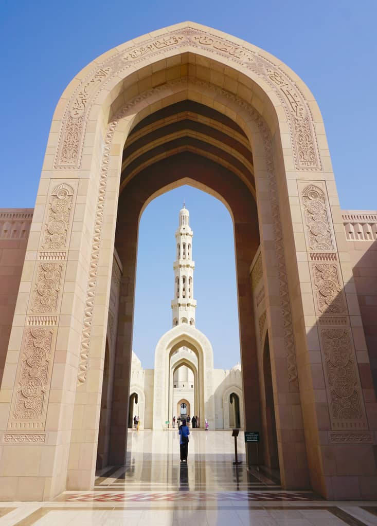 Oman, mosque, minaret, SD Phone Wallpaper