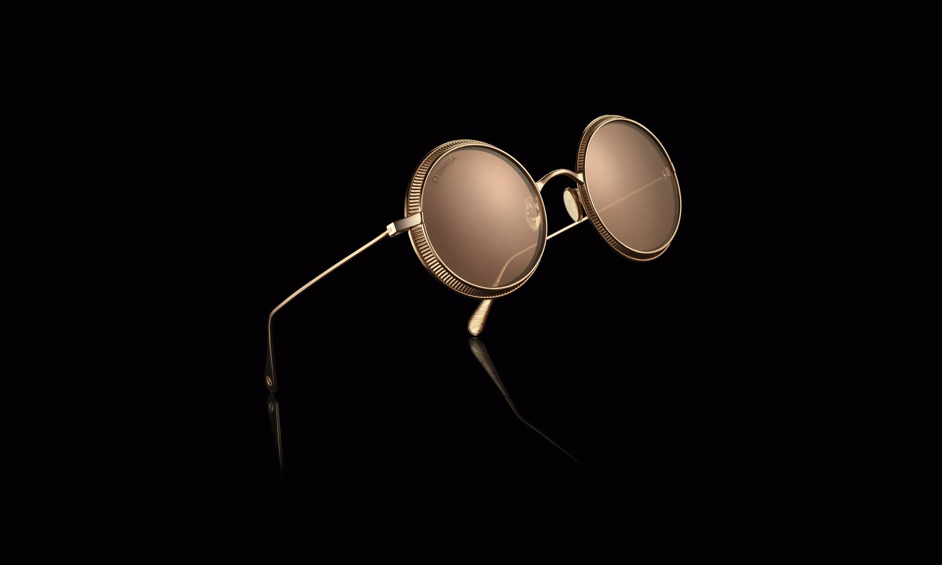 Omega, round copper colored sunglasses, golden round sunglasses, Full HD Desktop Wallpaper