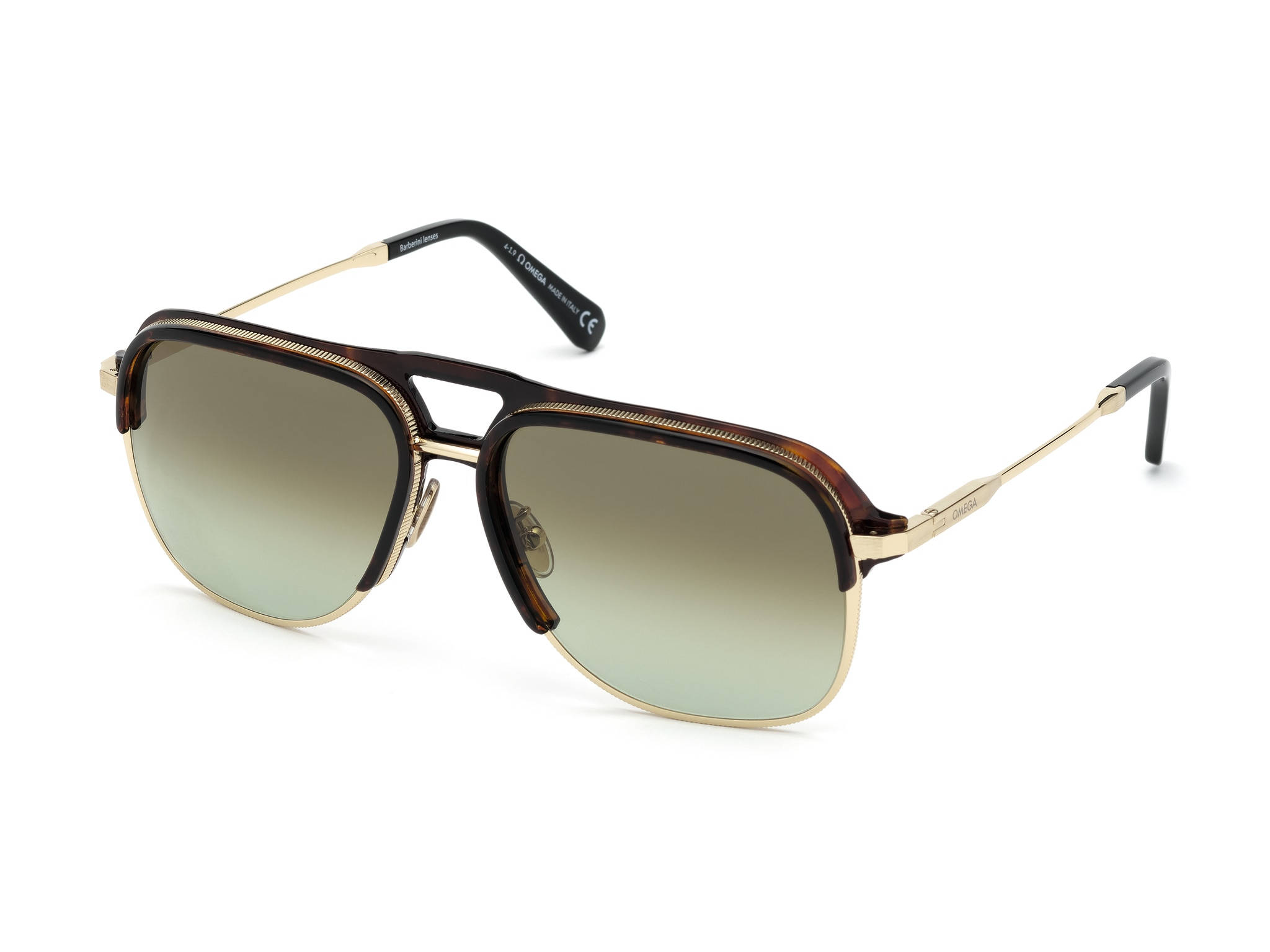 Omega, mens rectangular brown glasses, tortoiseshell and gold frames, Full HD Desktop Wallpaper