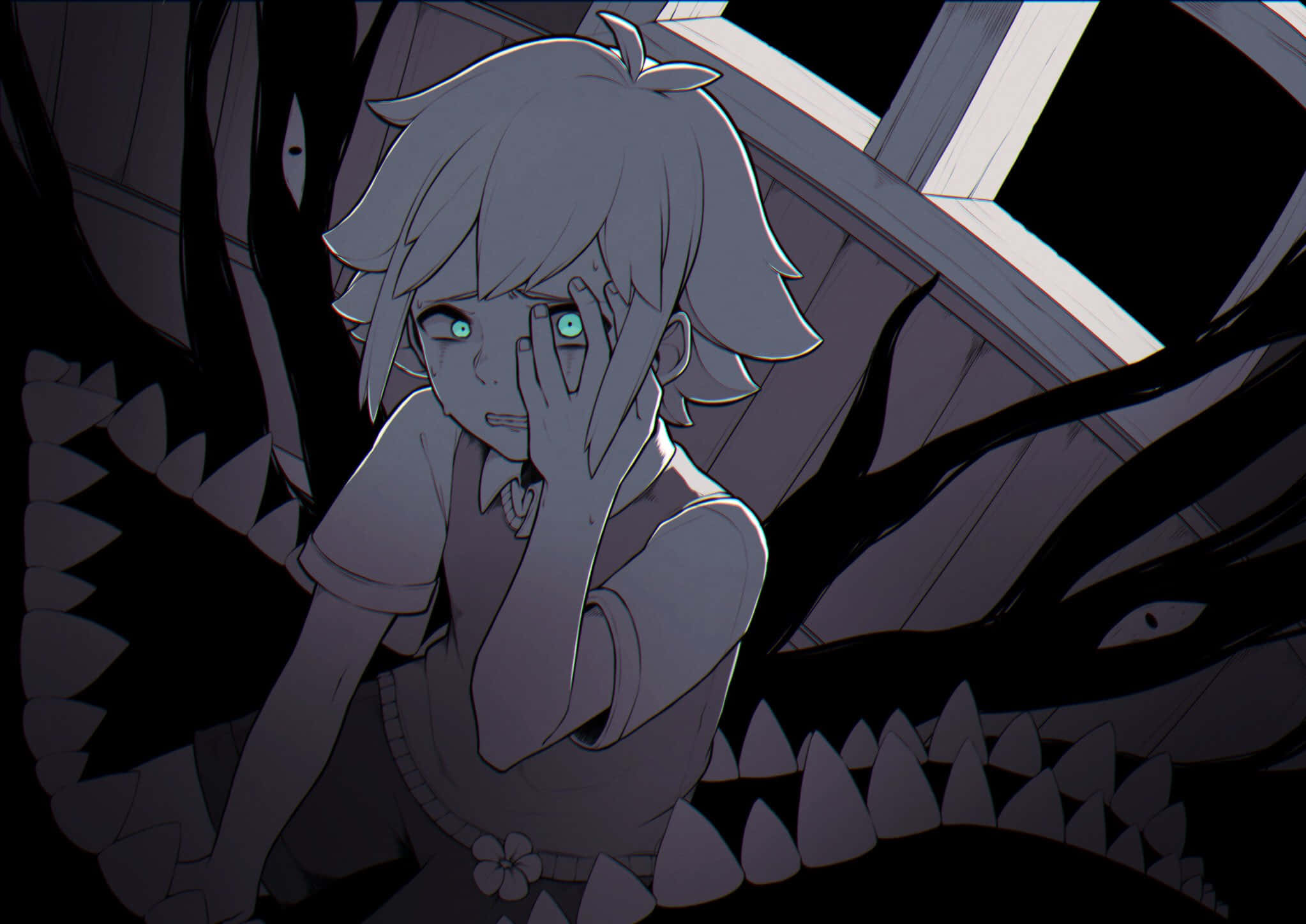 Omori, pfp, crying basil, Full HD Desktop Wallpaper