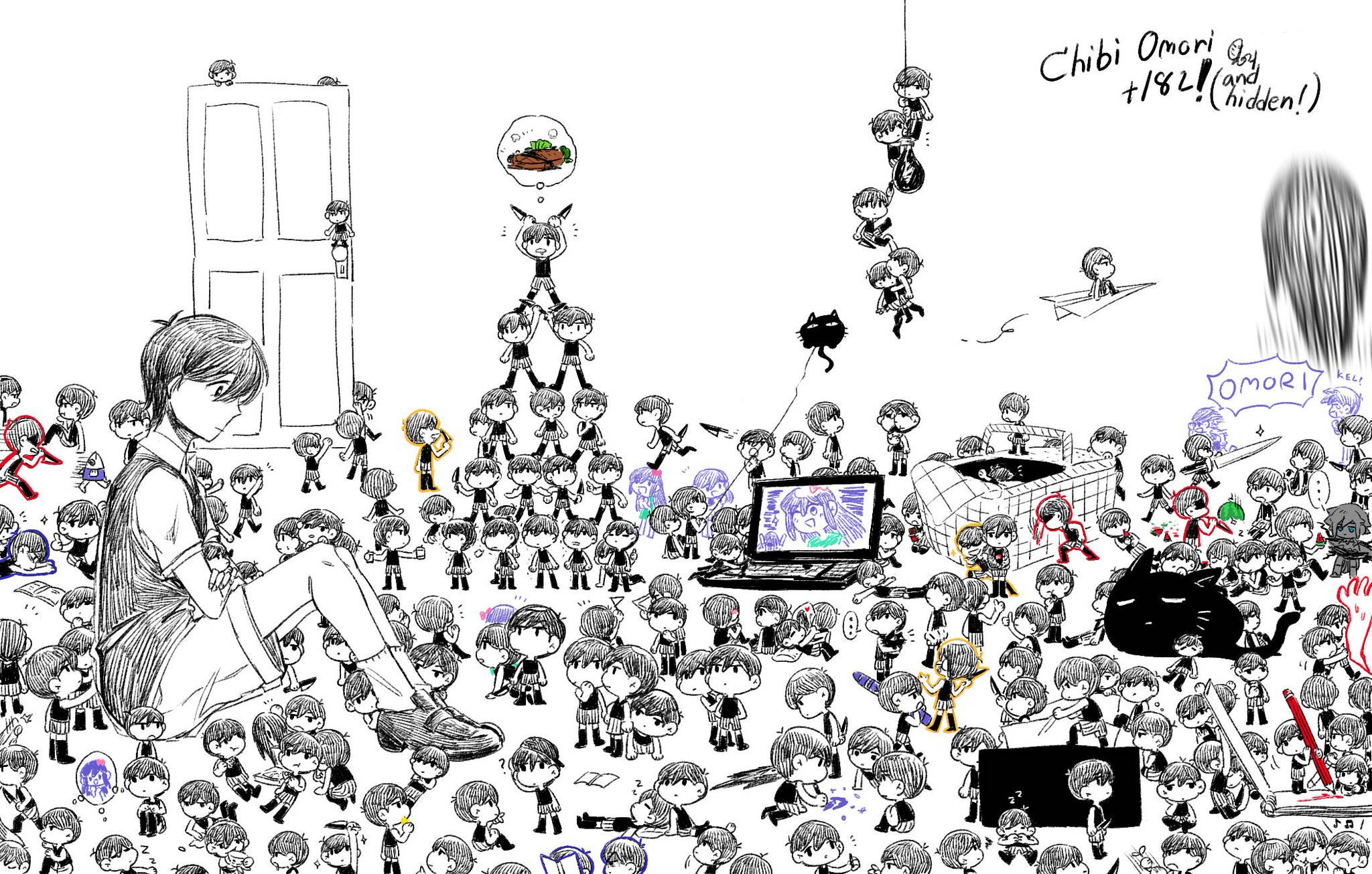 Omori, chibi, boy, Full HD Desktop Wallpaper