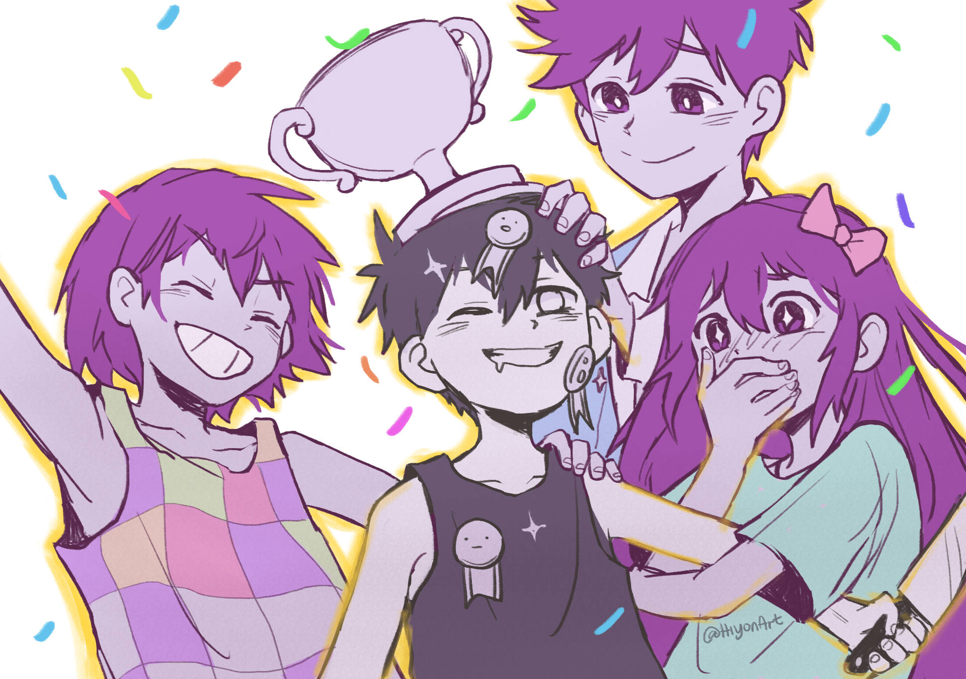 Omori, Sunny, trophy, Full HD Desktop Wallpaper