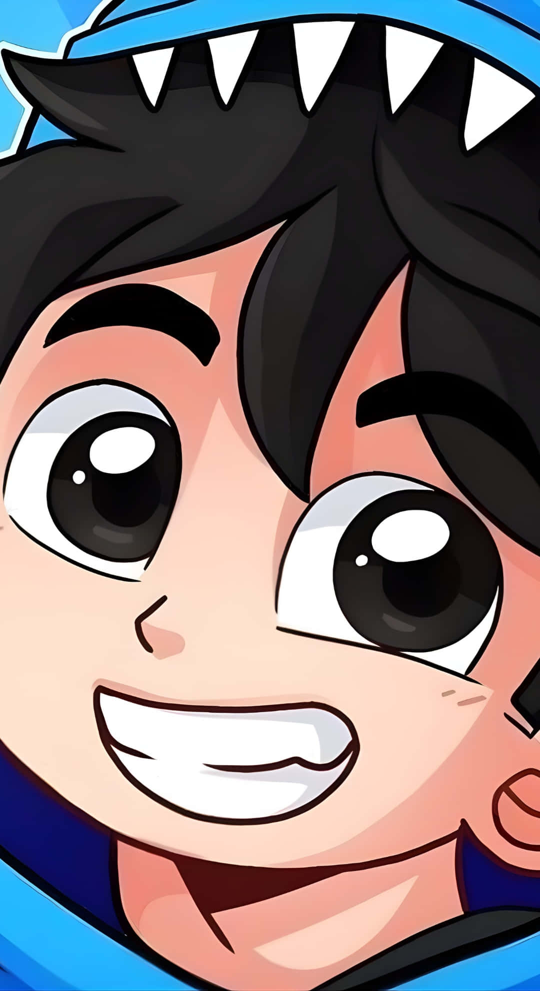 Omz, cartoon avatar, black hair, Full HD Phone Wallpaper