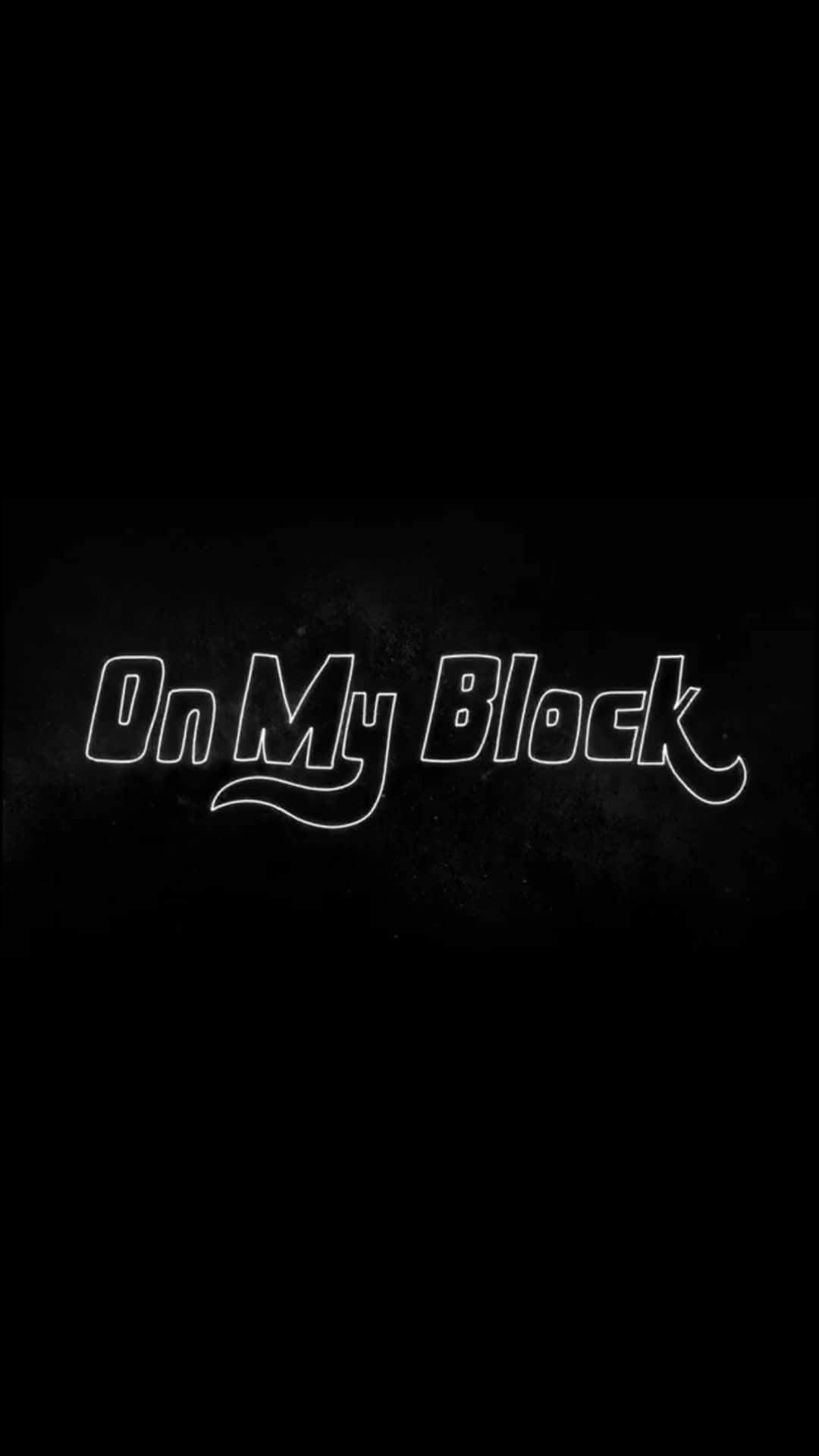 On My Block, white outlined, glows, Full HD Phone Wallpaper