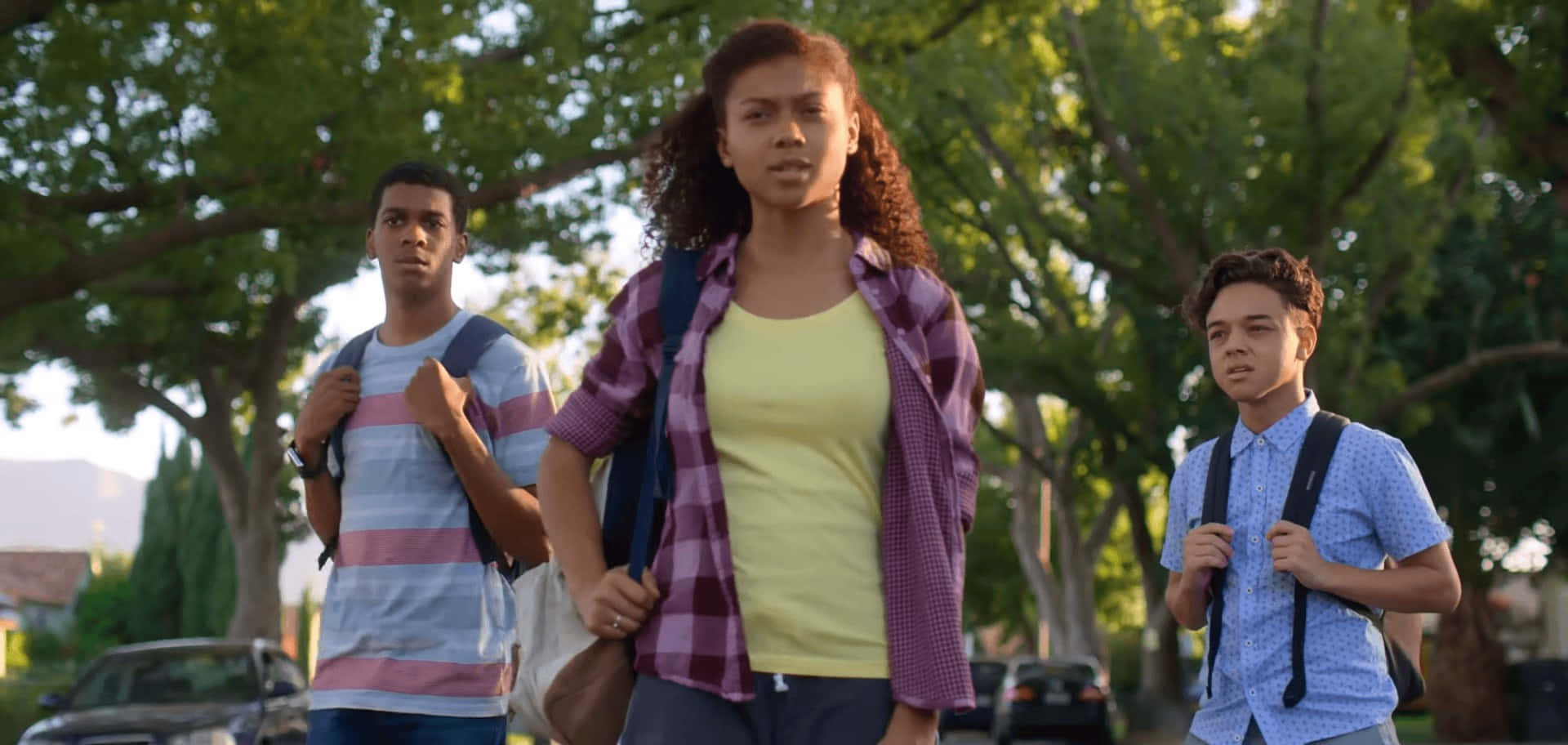 On My Block, teenagers, backpacks, Full HD Desktop Wallpaper