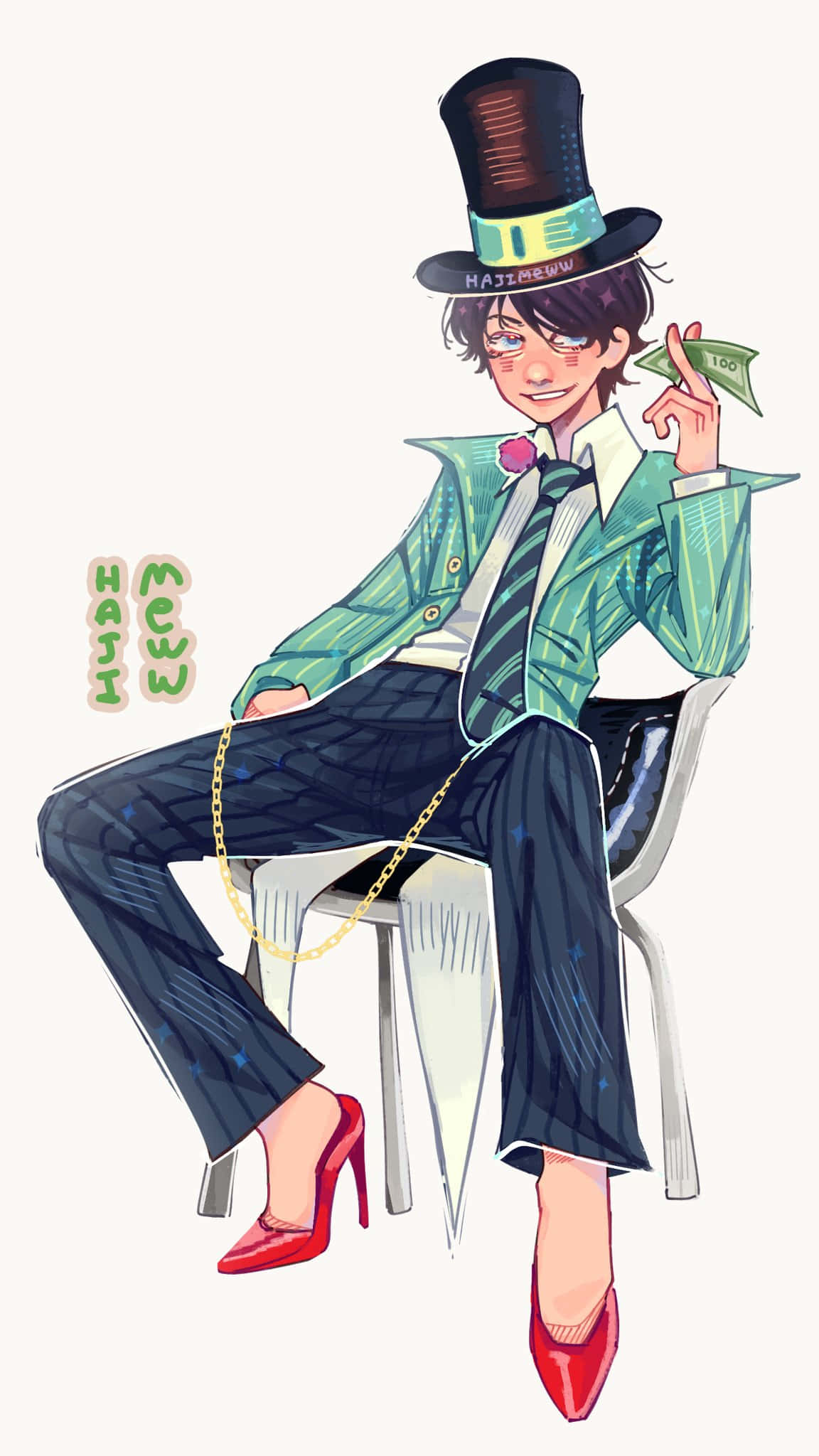 Onceler, stylized character art, green suit, Full HD Phone Wallpaper
