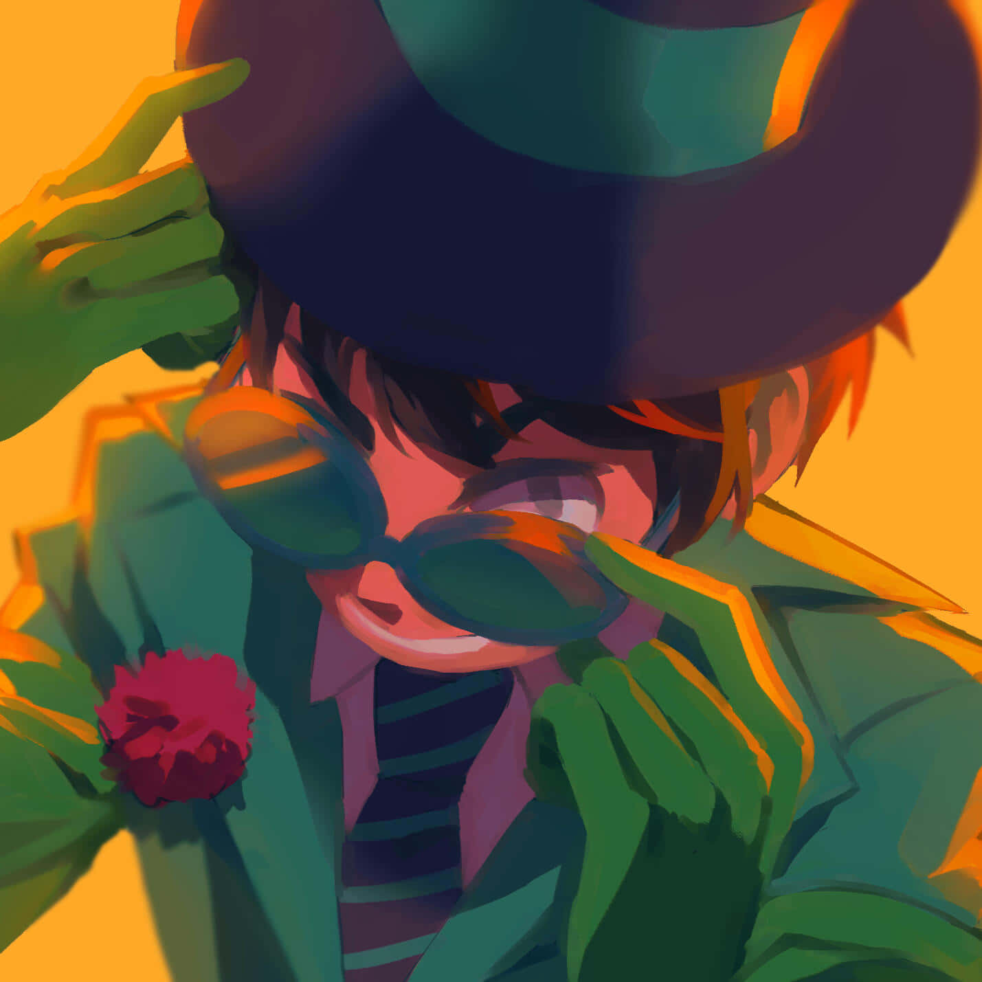 Onceler, teal top hat, sunglasses, HD Desktop Wallpaper