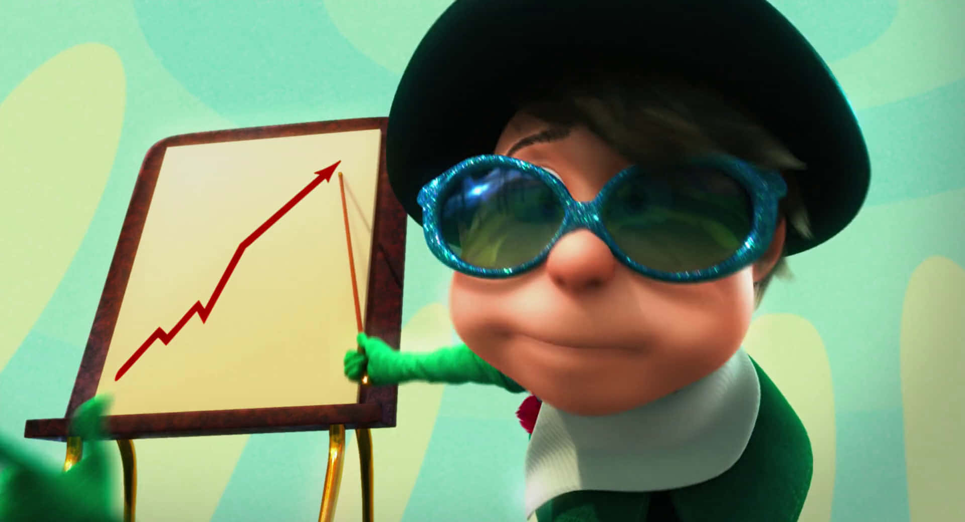 Onceler, green animated character, black hat, Full HD Desktop Wallpaper