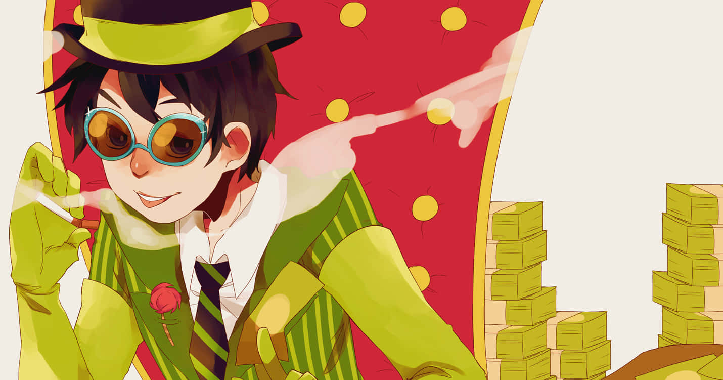 Onceler, anime style, green suit, HD Desktop Wallpaper
