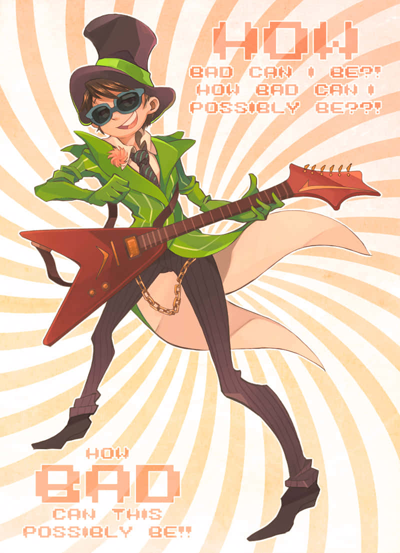 Onceler, rockstar pose, anime-style fox, SD Phone Wallpaper
