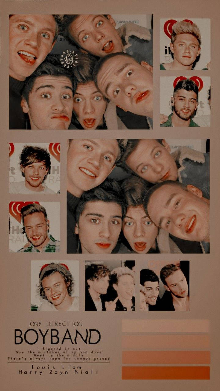 One Direction, boy band, heart-themed props, HD Phone Wallpaper
