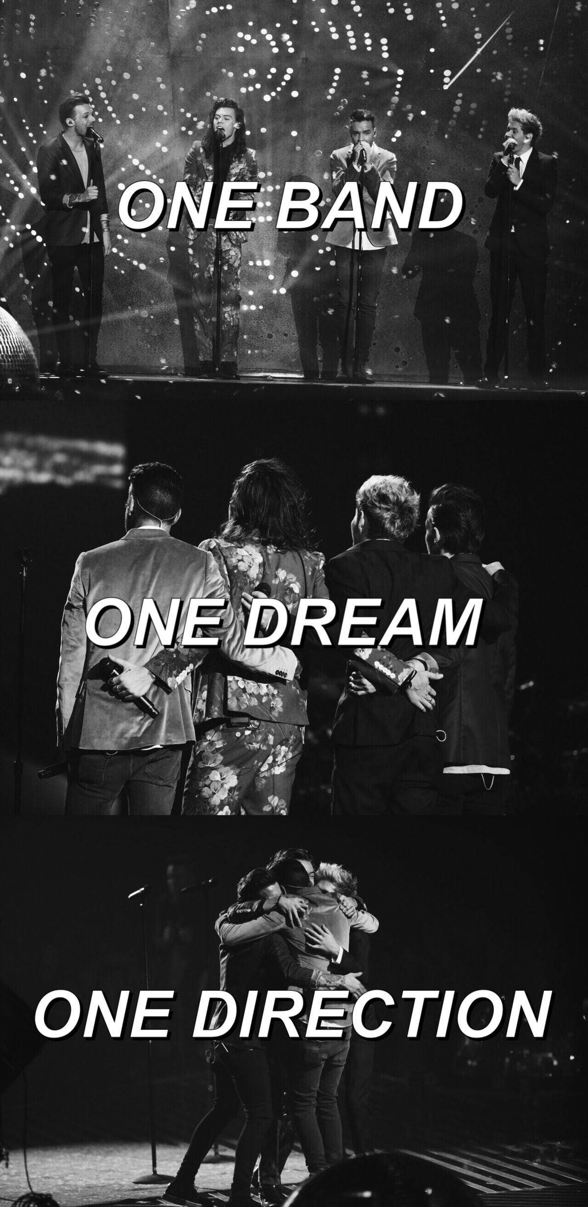 One Direction, black and white photo, performing, Full HD Phone Wallpaper