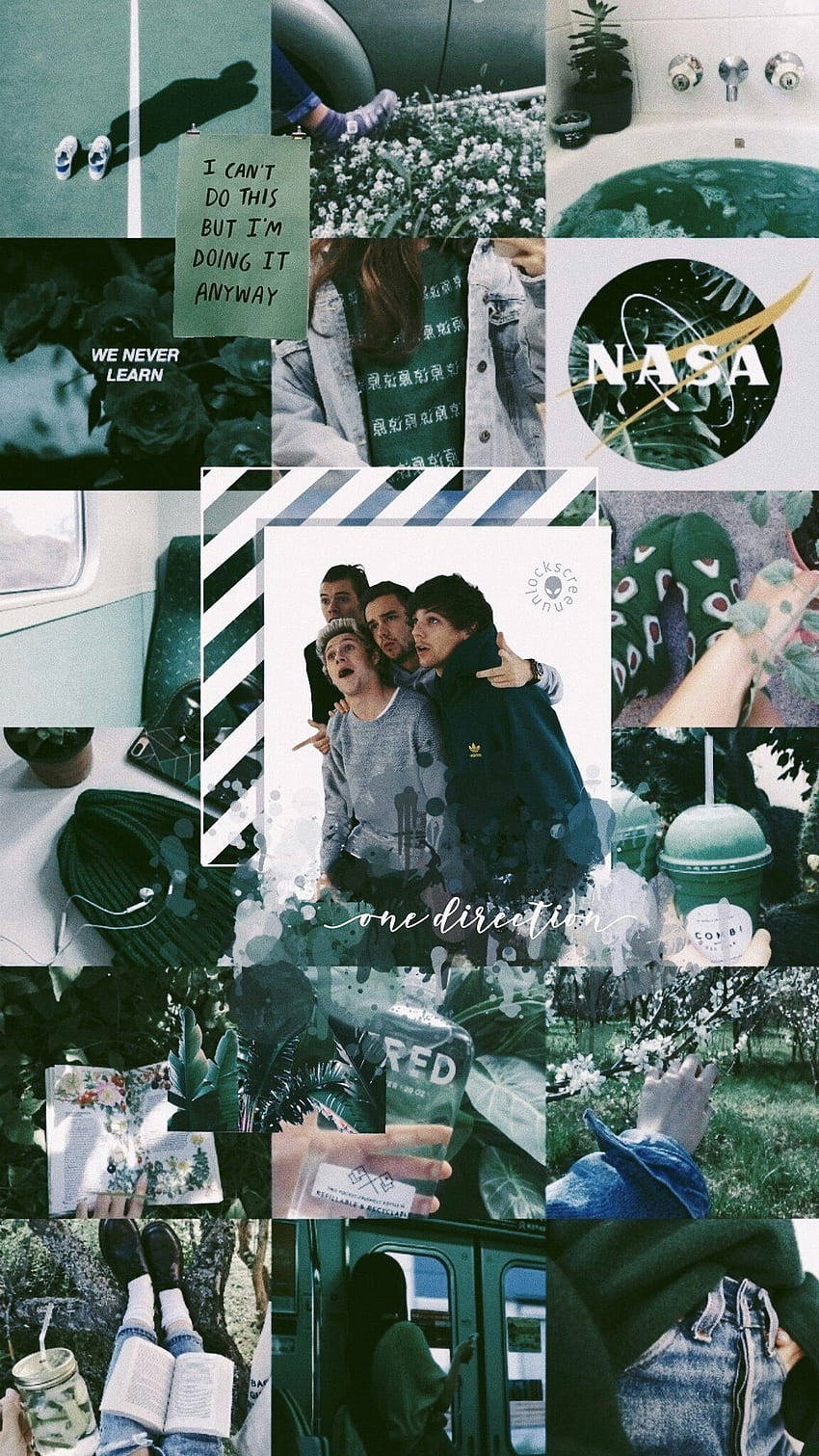 One Direction, teal-toned, moody aesthetic, HD Phone Wallpaper