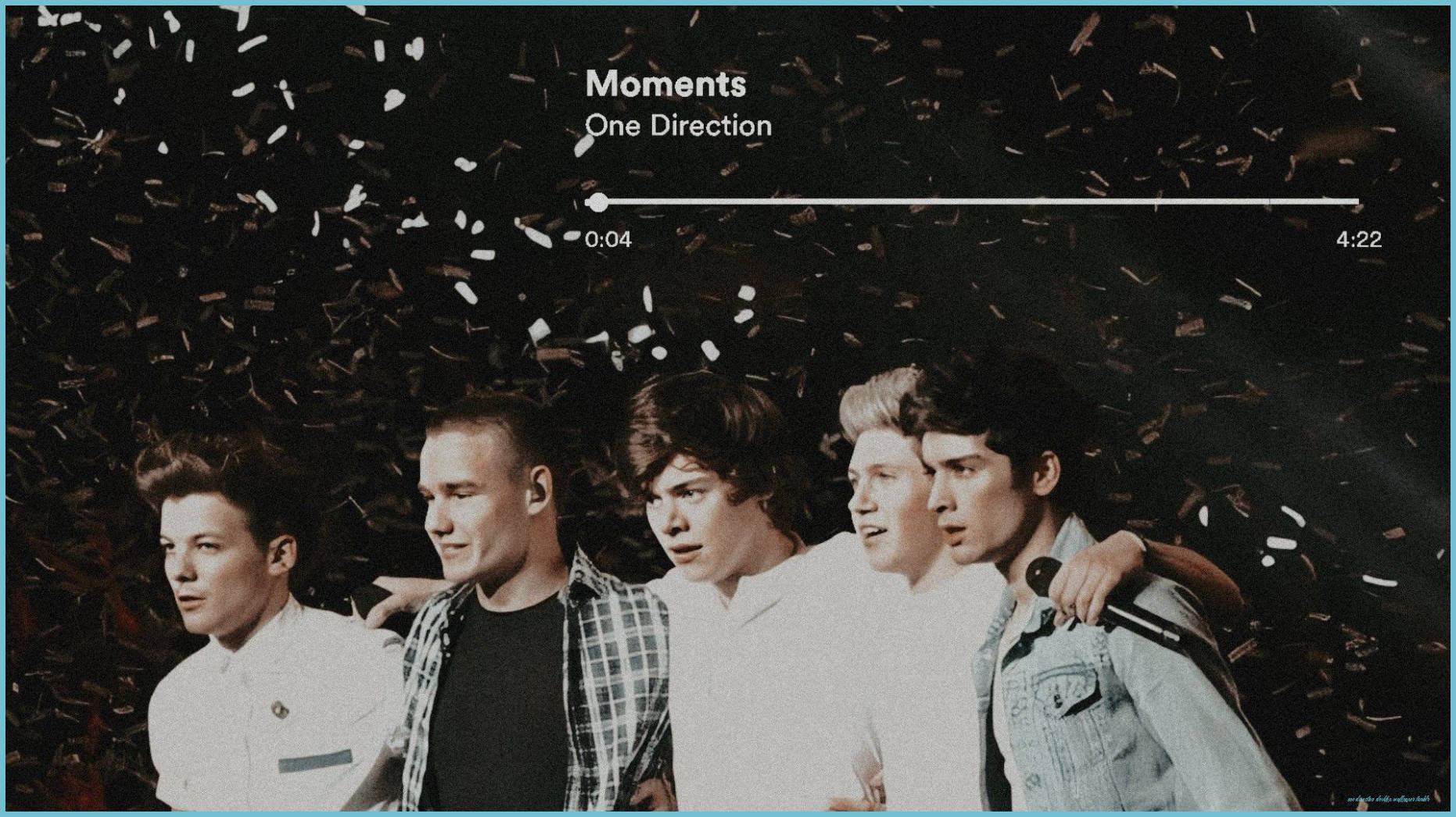 One Direction Aesthetic, white confetti, dark background, HD Desktop Wallpaper