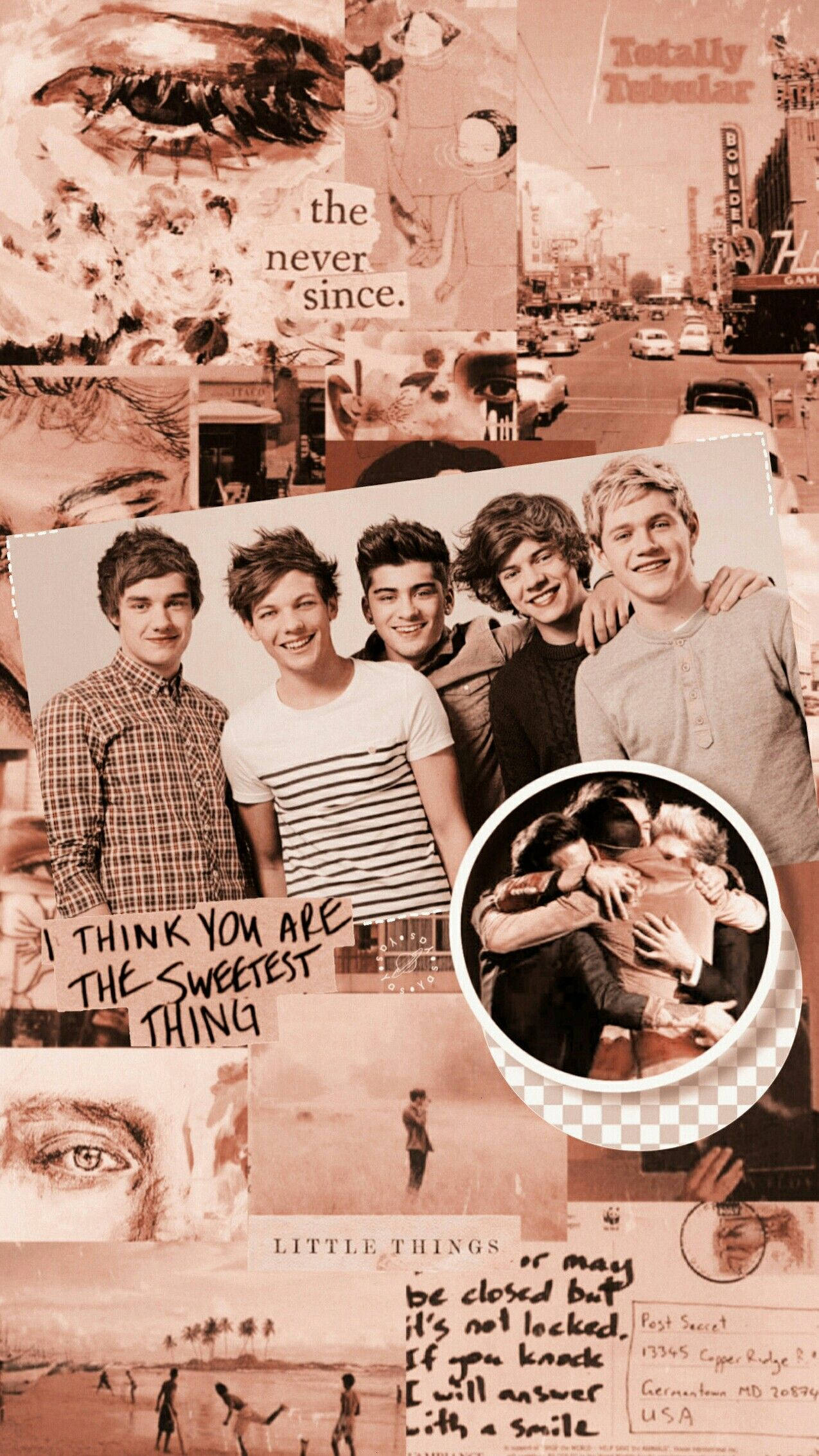 One Direction Aesthetic, sepia, collage, Full HD Phone Wallpaper