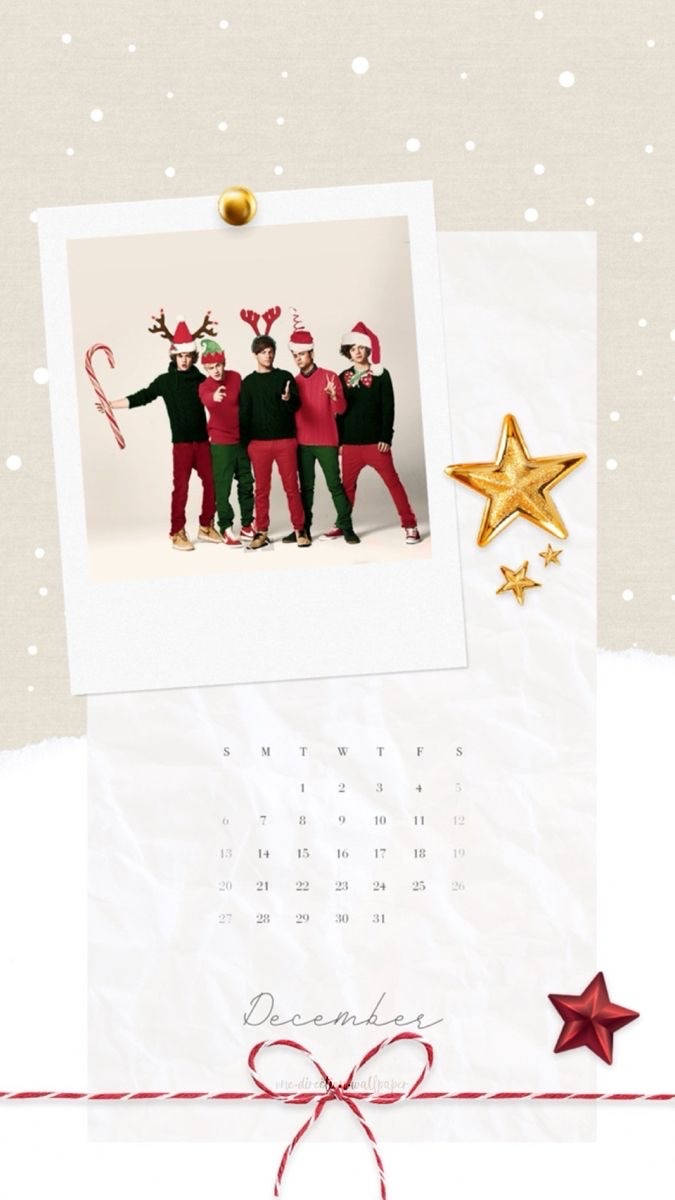 One Direction Aesthetic, December calendar, five friends, SD Phone Wallpaper