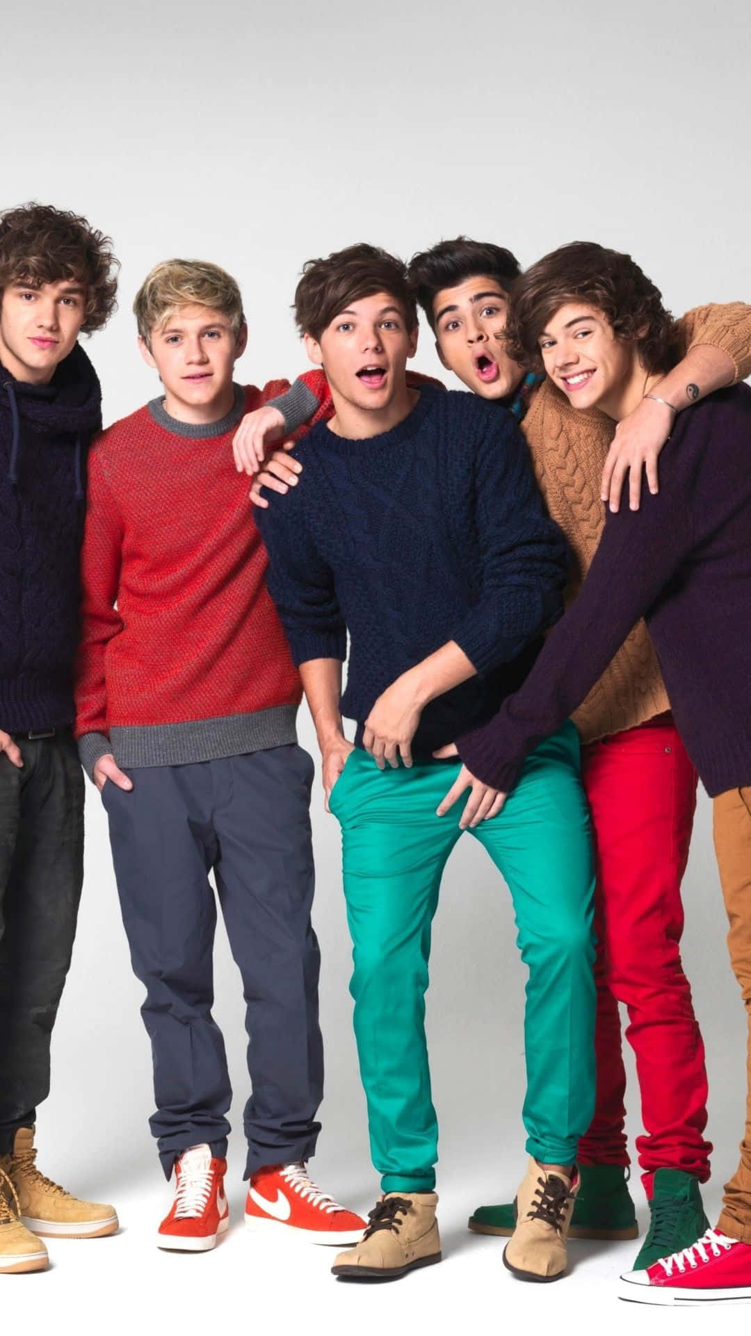 One Direction, iPhone wallpaper, five young men, Full HD Phone Wallpaper