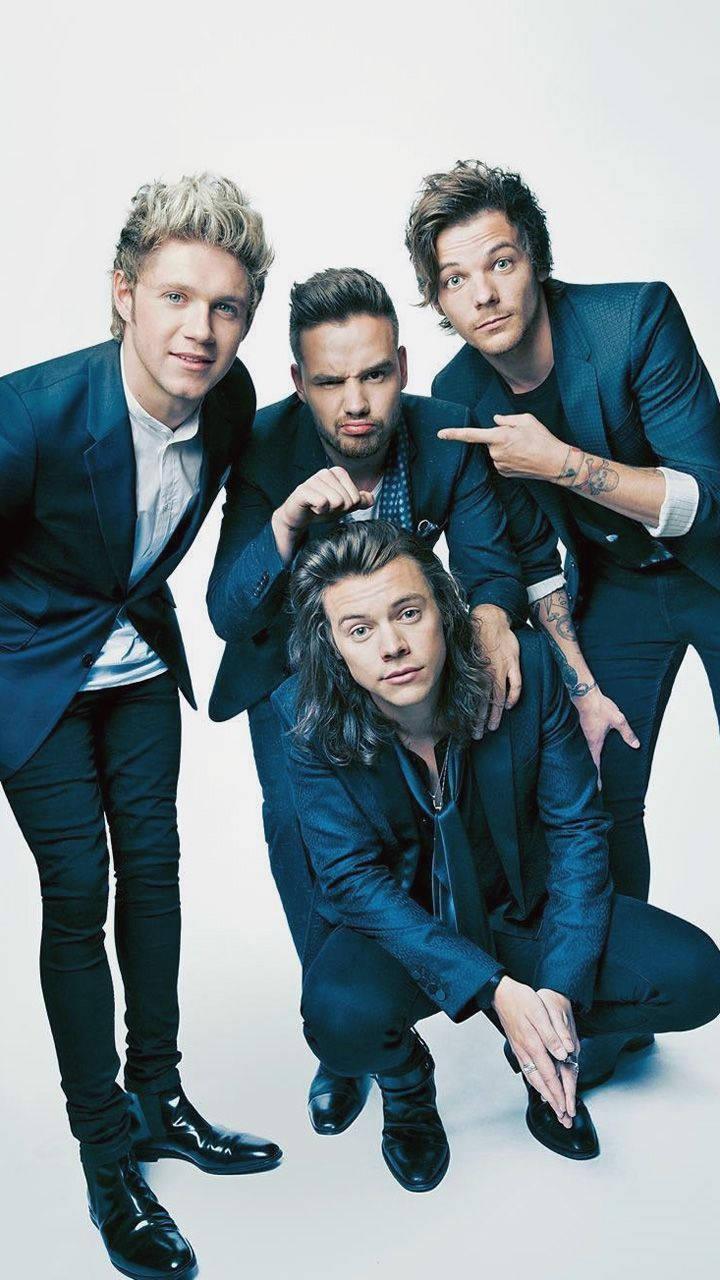 One Direction, dark suits, white background, HD Phone Wallpaper