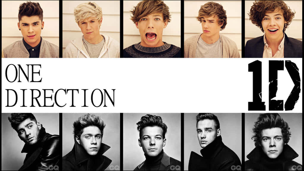 One Direction, laptop, portrait collage, SD Desktop Wallpaper