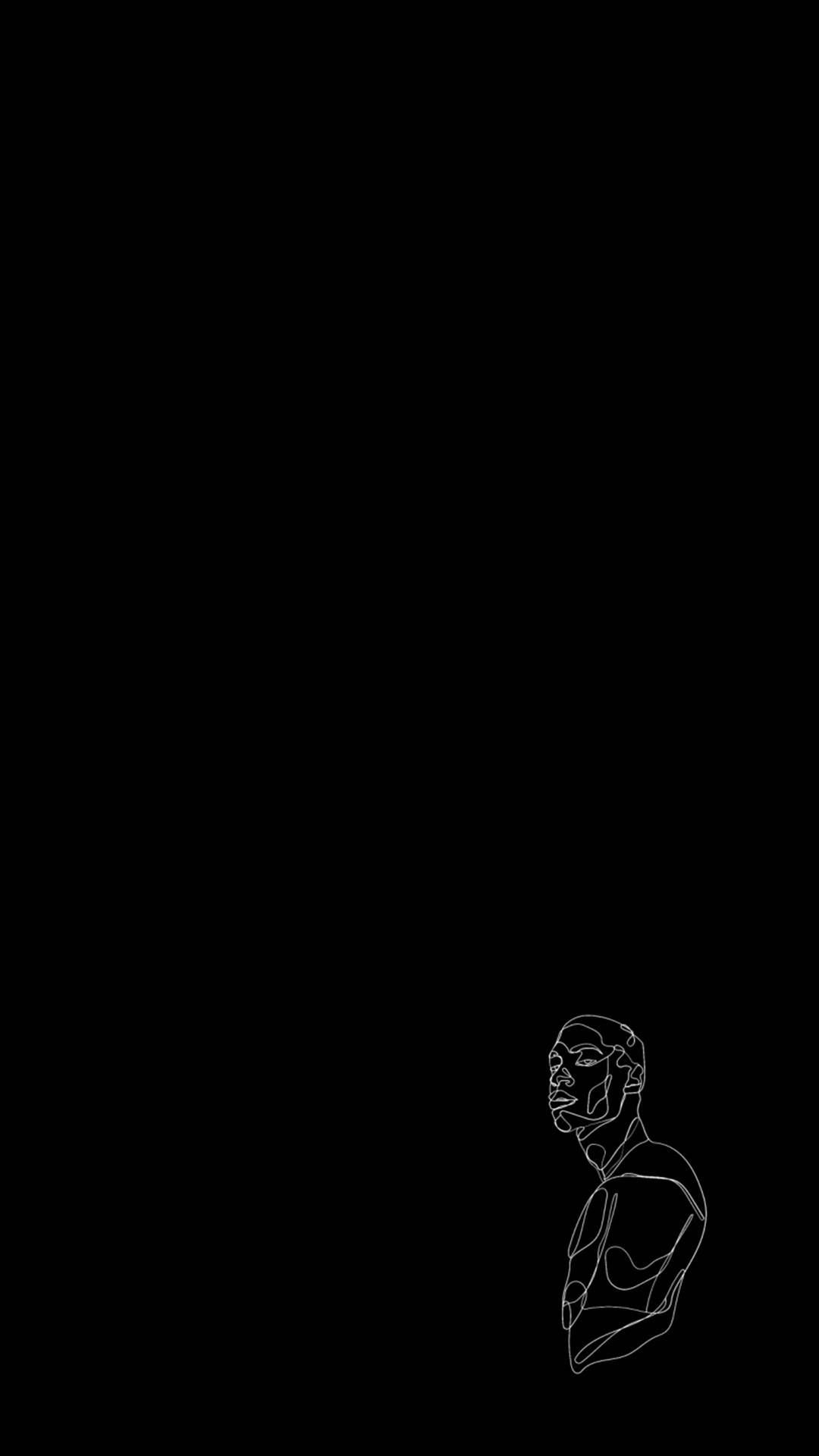 One Line Drawing, white line drawing, human bust, Full HD Phone Wallpaper