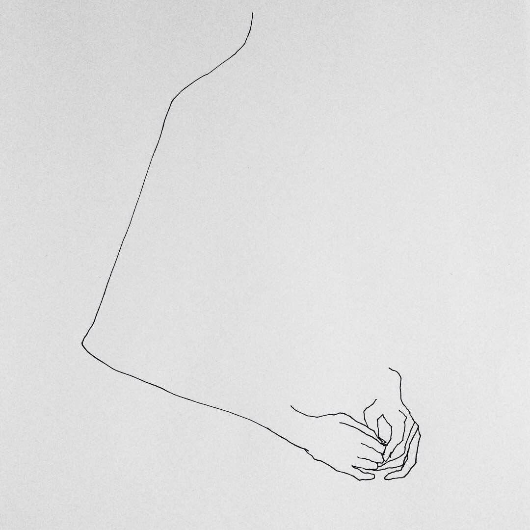 One Line Drawing, hand, fingers, SD Desktop Wallpaper
